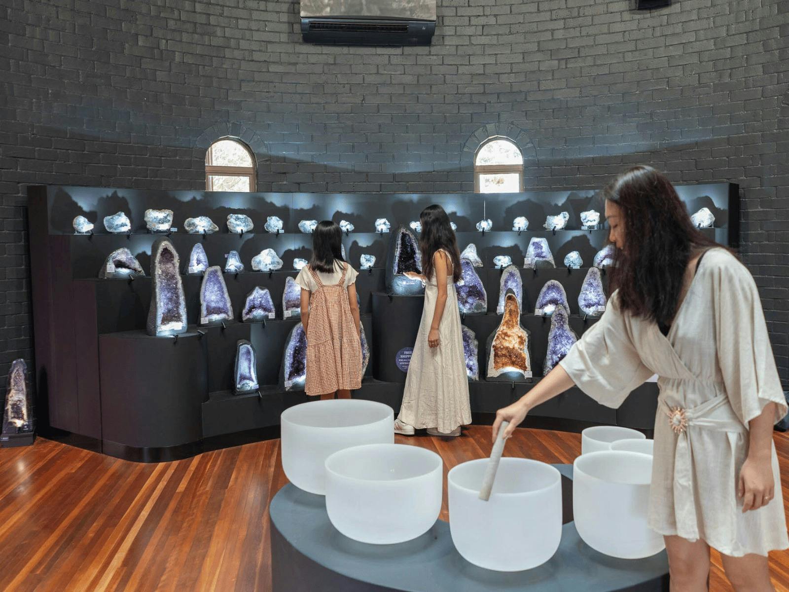 Crystal Singing Bowls in the Moon Room