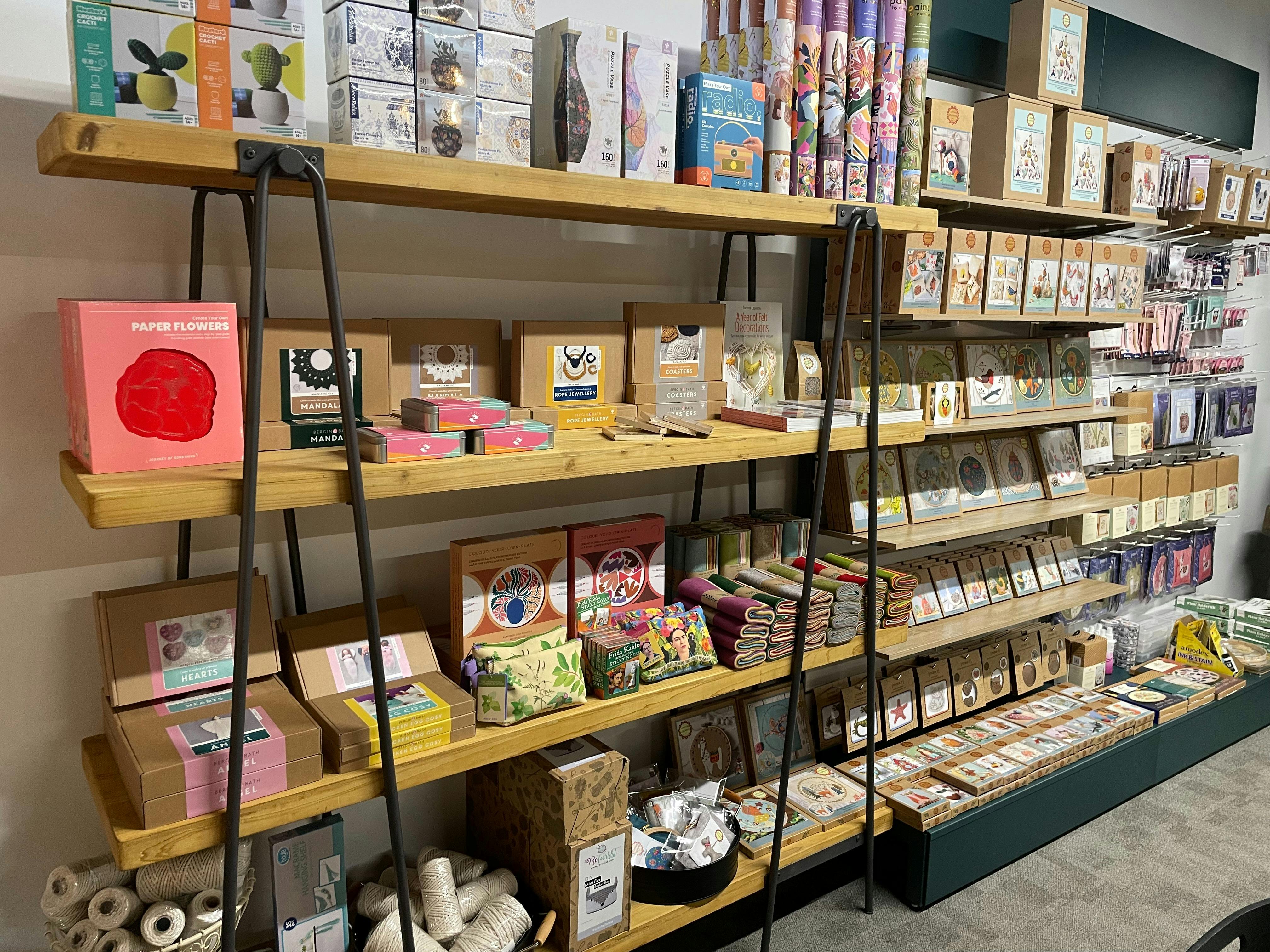 Shelves are stock with creativity. So much to choose from