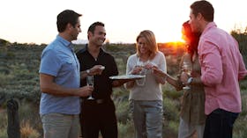 Indulge in Outback style canapés as you sip on a glass of sparkling wine at the Sounds of Silence.