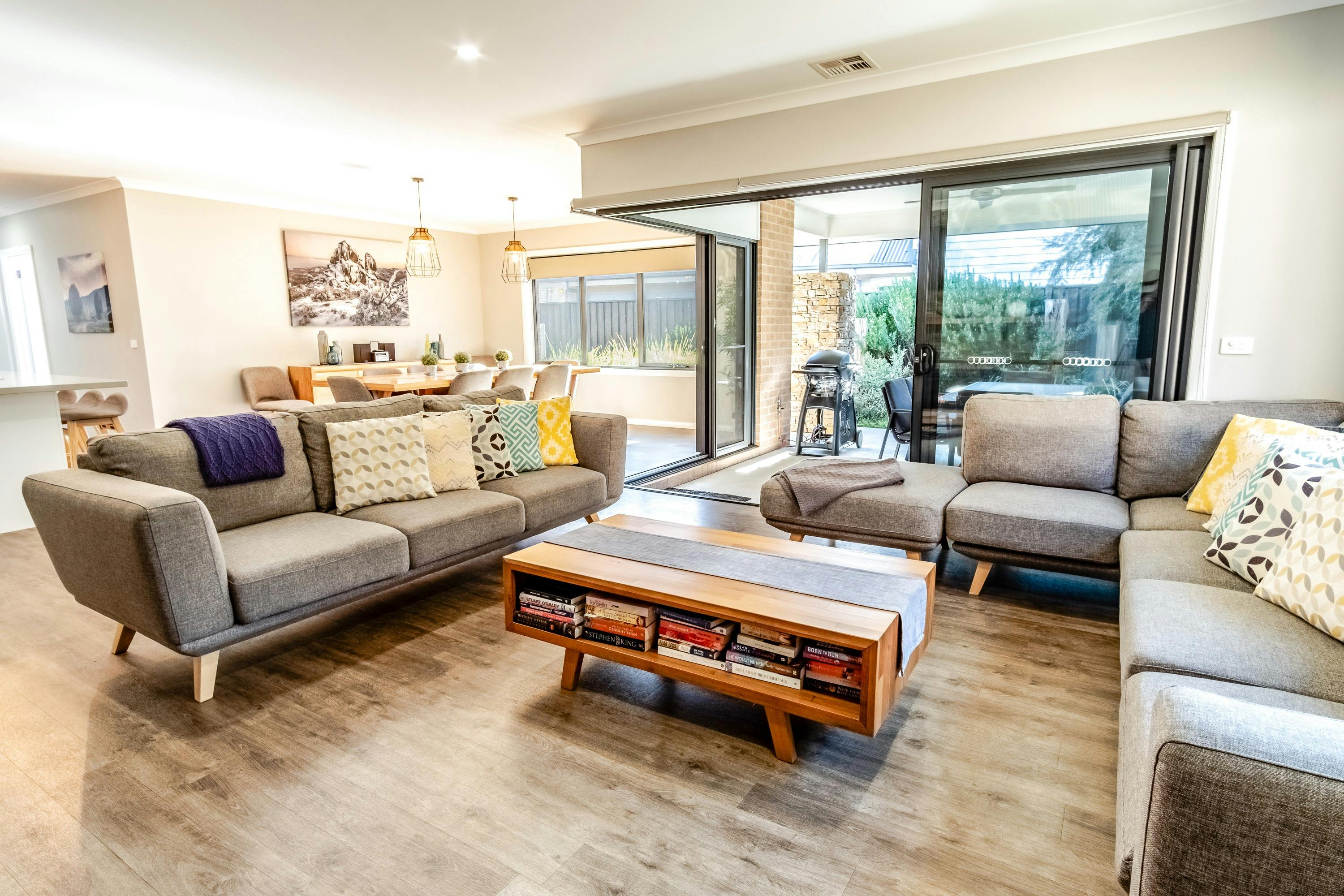 Living, dining and alfresco areas
