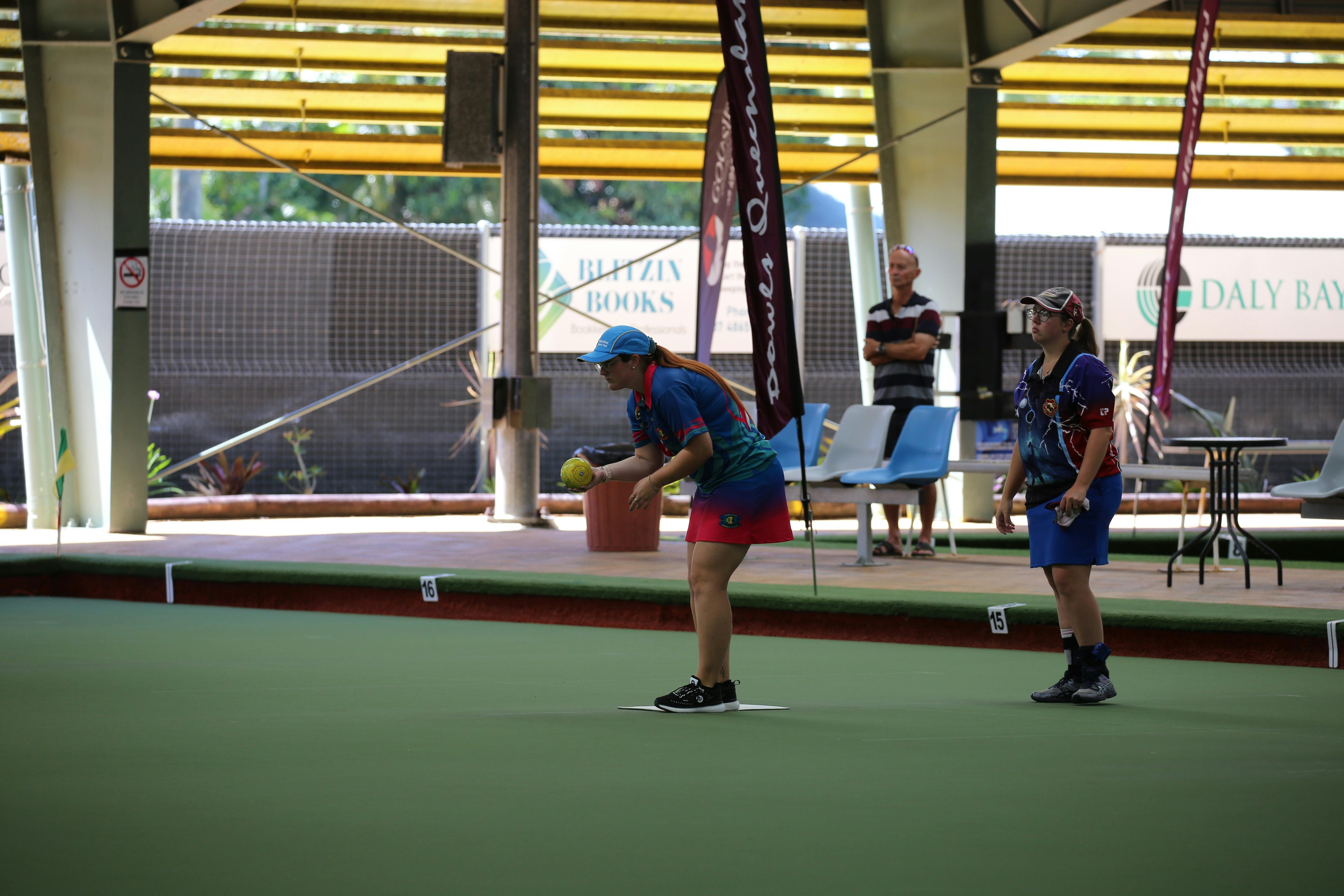 2 Female bowlers playing