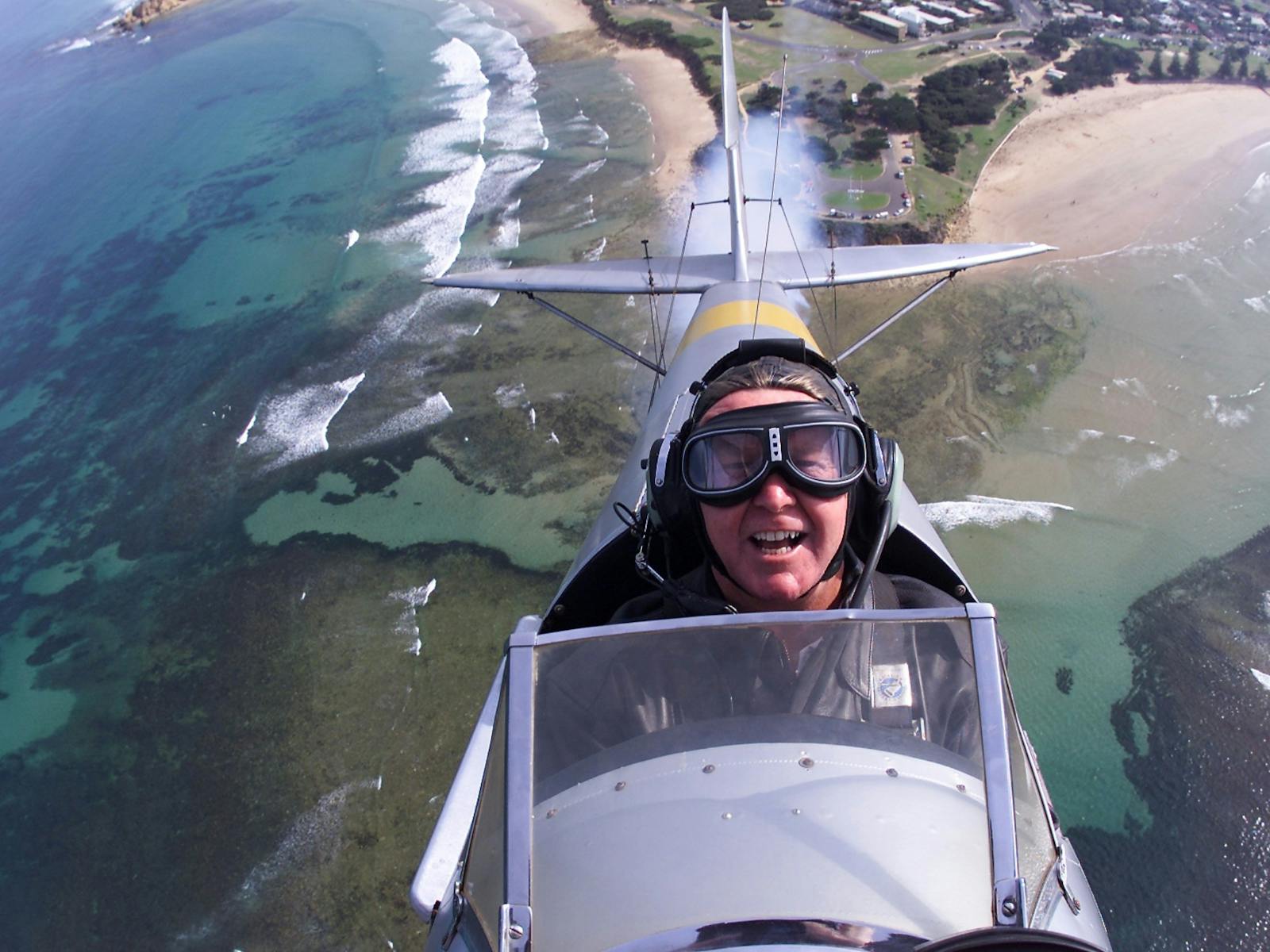 Tiger Moth World flight over Torquay