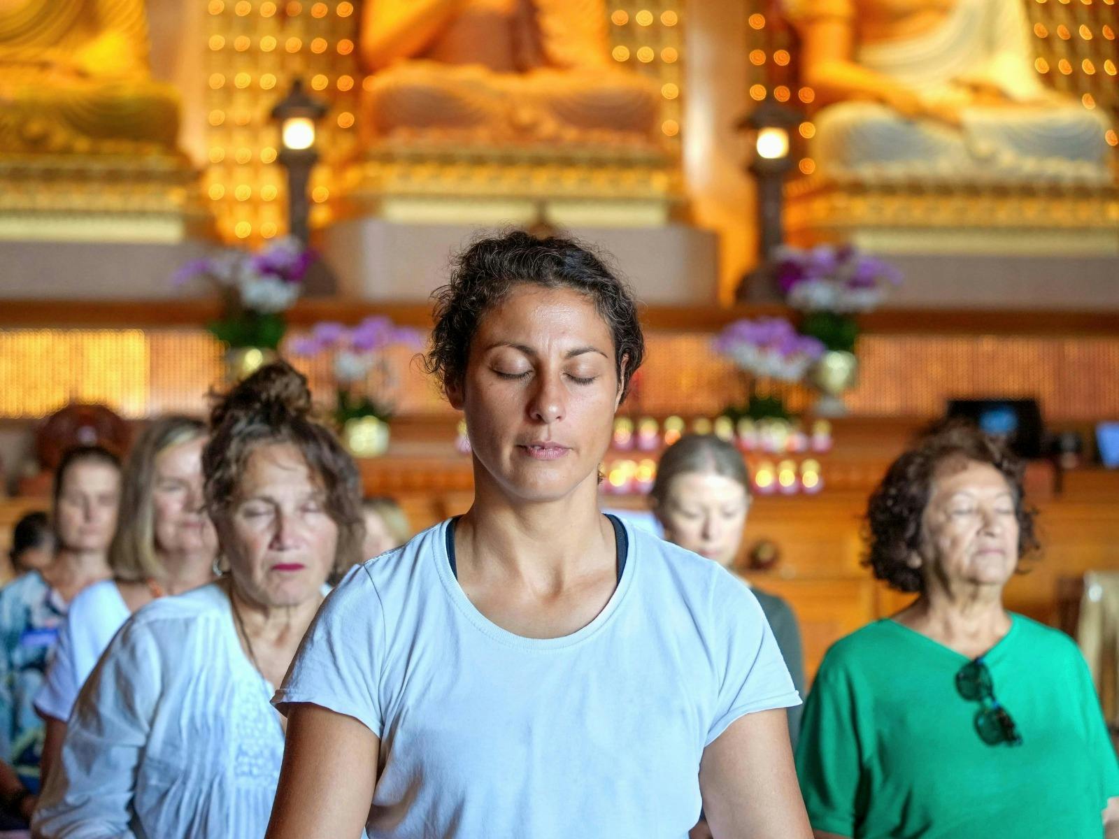 Meditation in the Main Shrine at Nan Tien Temple