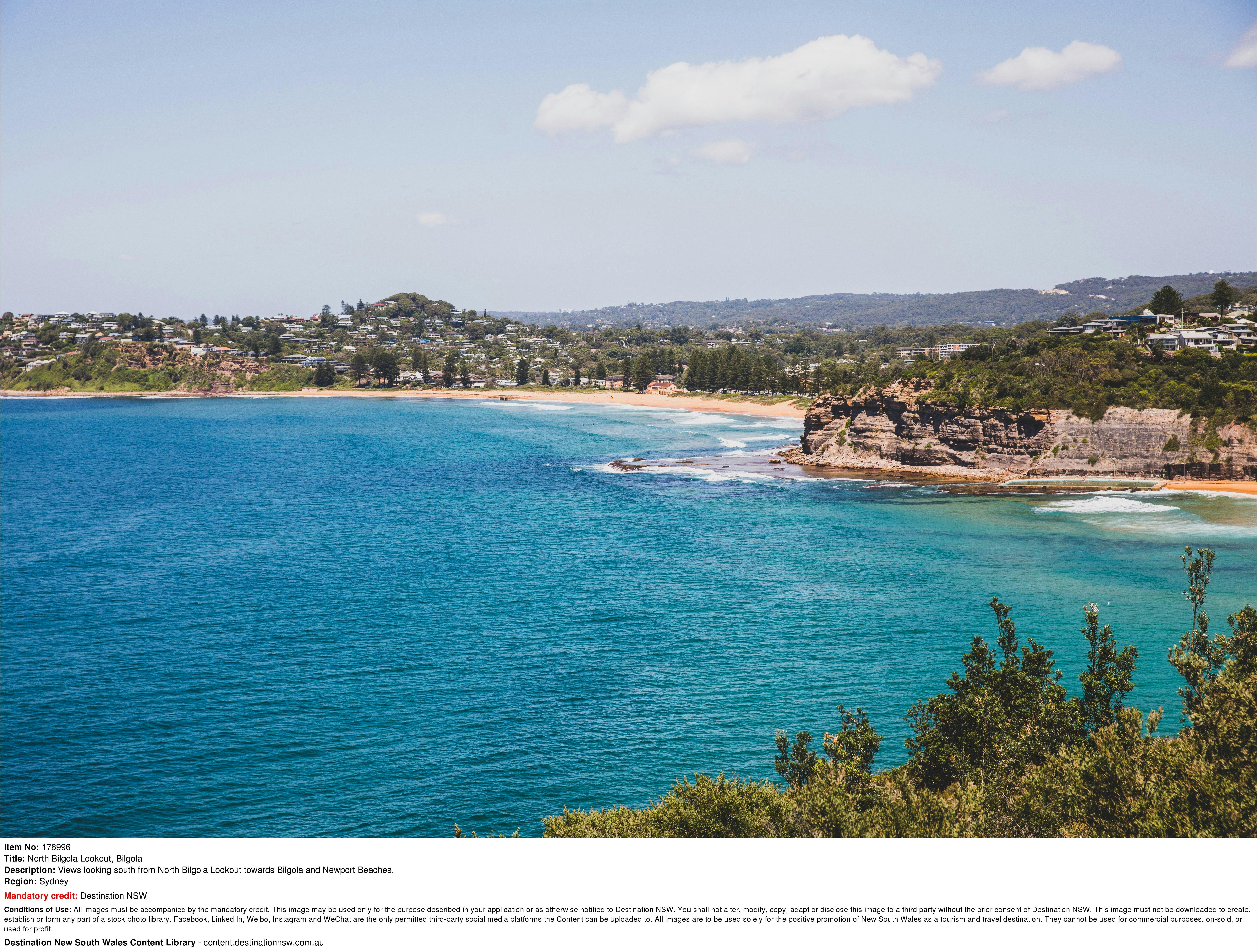 Ocean and beach view on the Bicentennial Walk