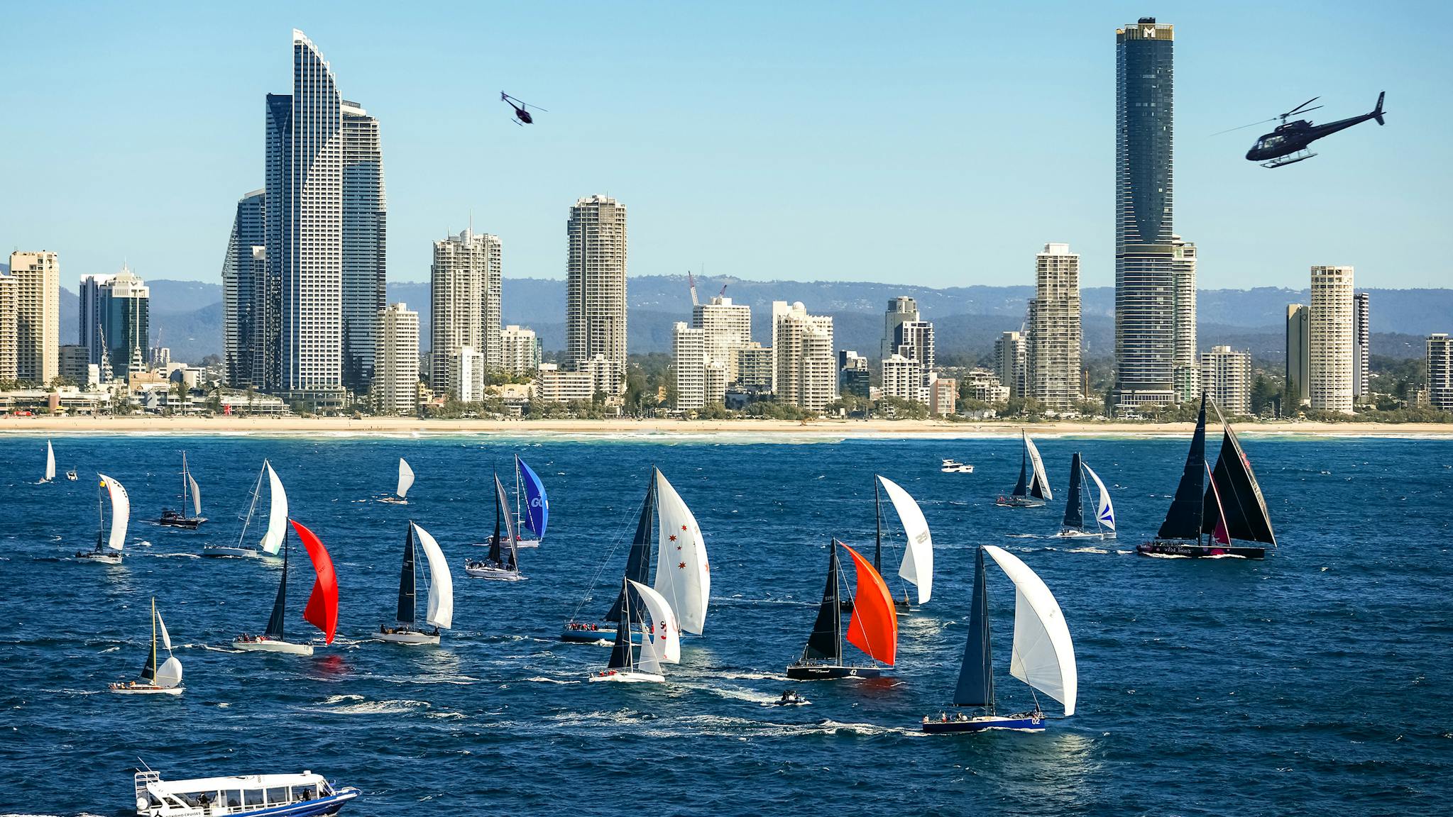 GCCM Gold Coast Mackay Yacht Race start line GCCM Gold Coast Mackay Yacht Race start line