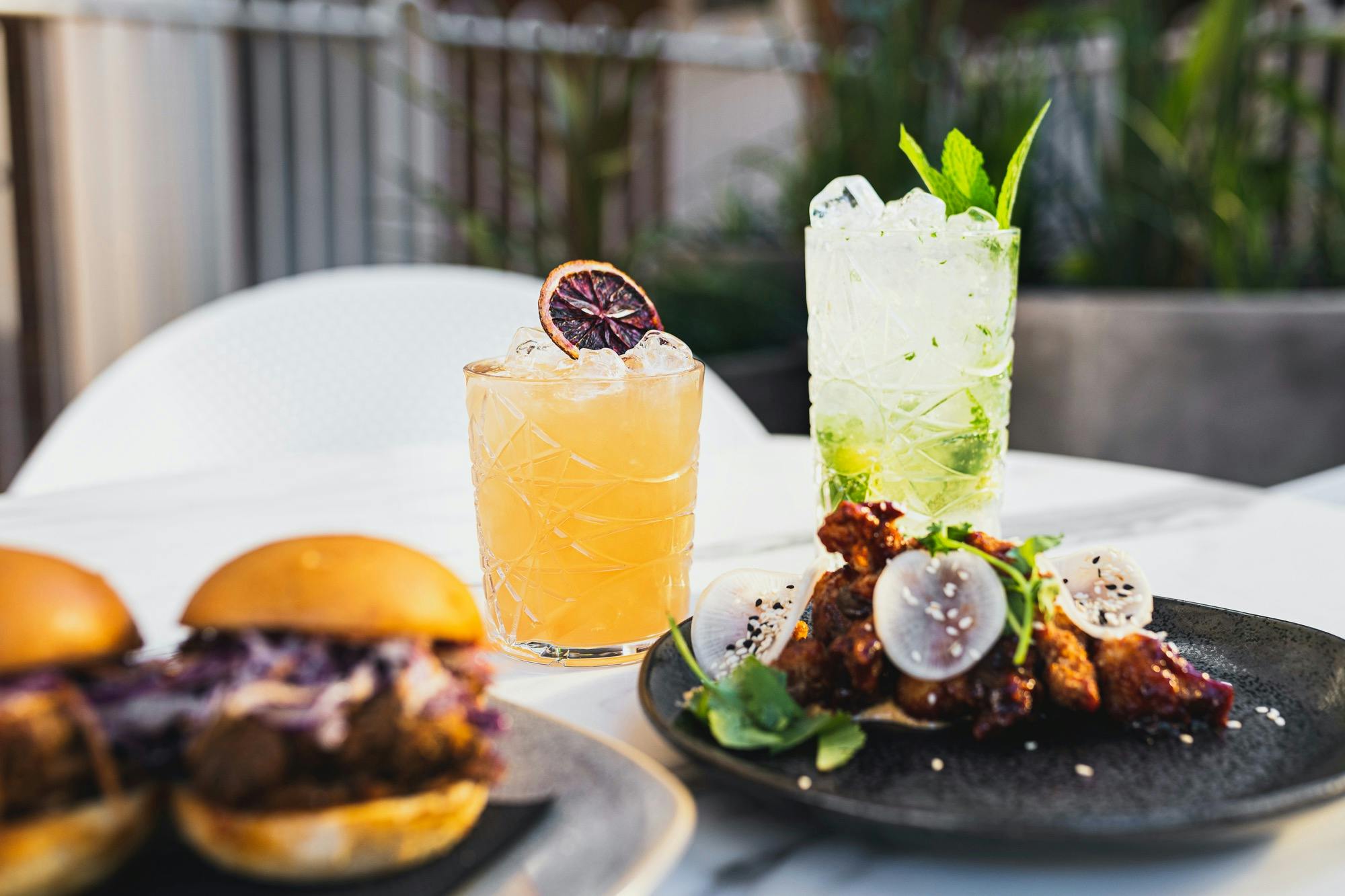 Burgers, fried chicken and signature cocktails by the pool at The Gateway