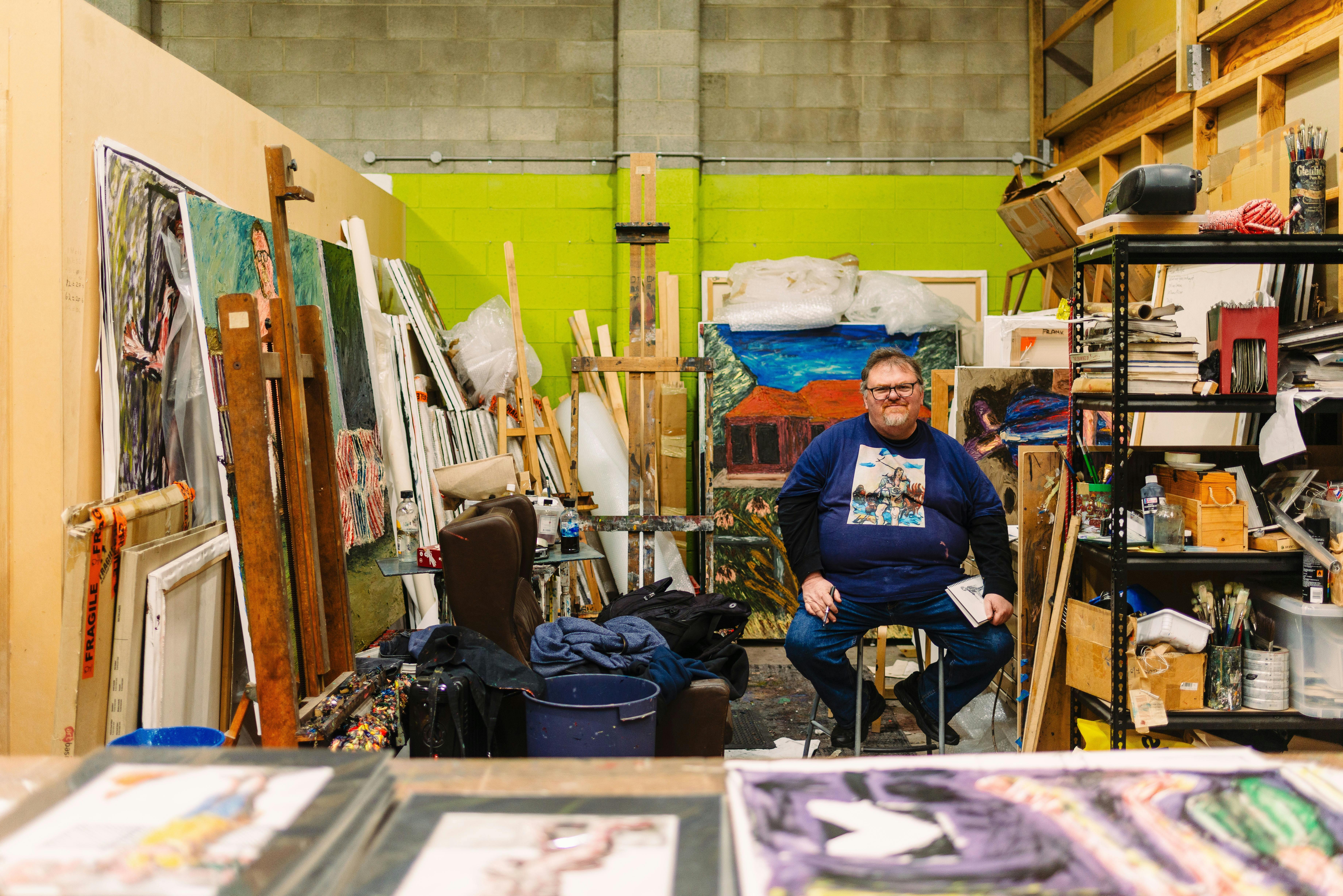 Tom Phillips at Praxis Studios during the 2025 SALA Open Studios Weekend