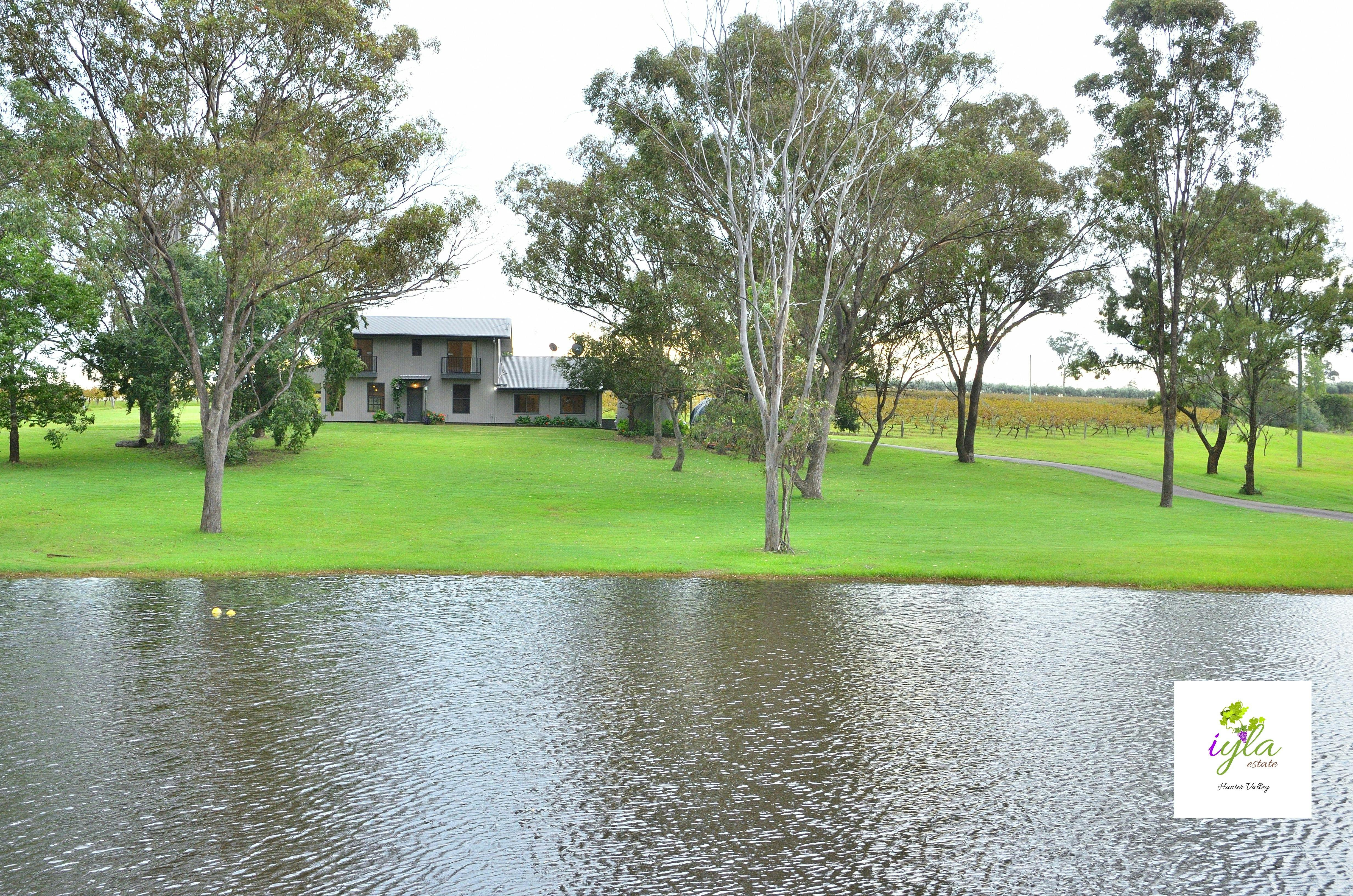 Dam on the property right in front of the house