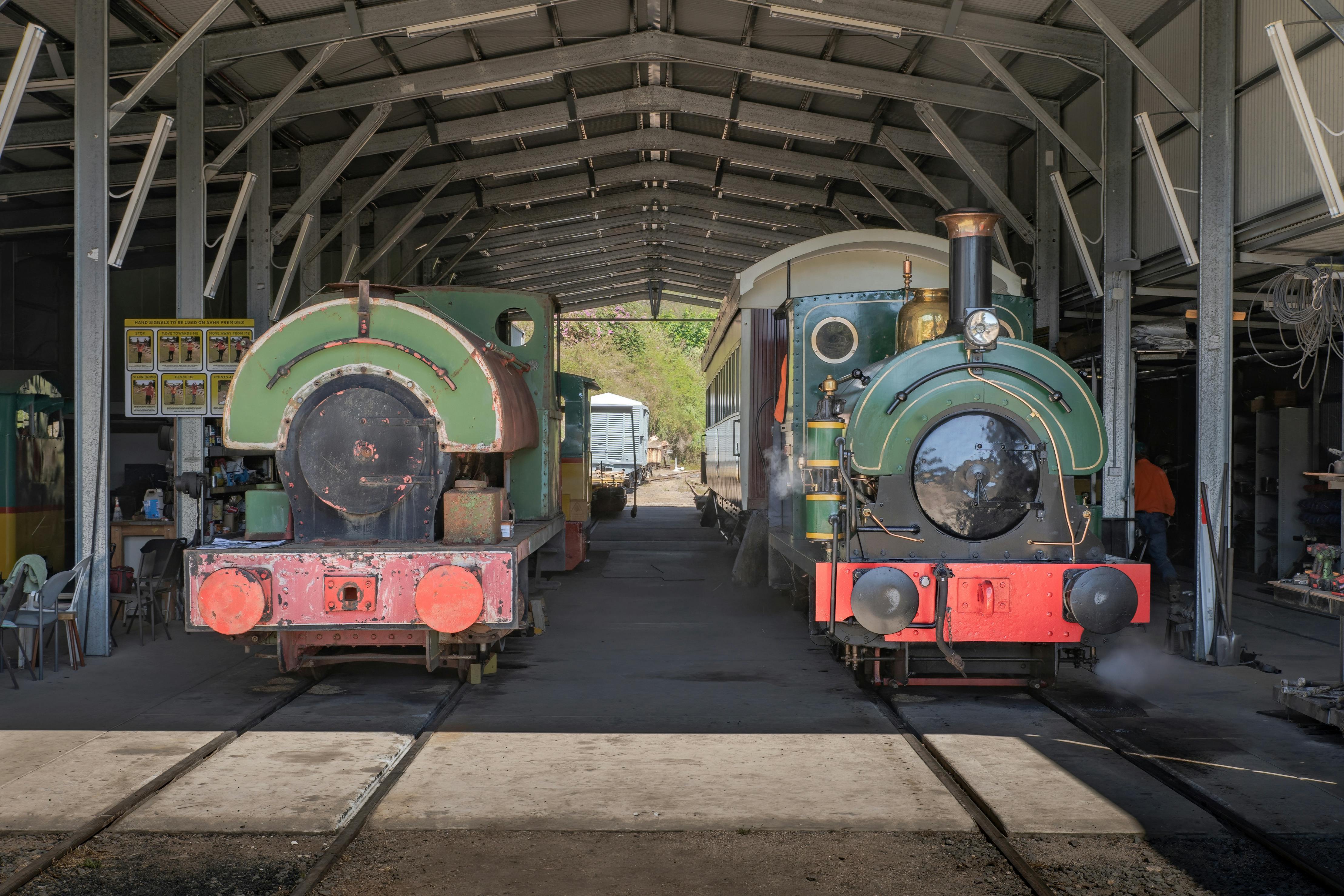Restored and underway Peckett Steam Locos