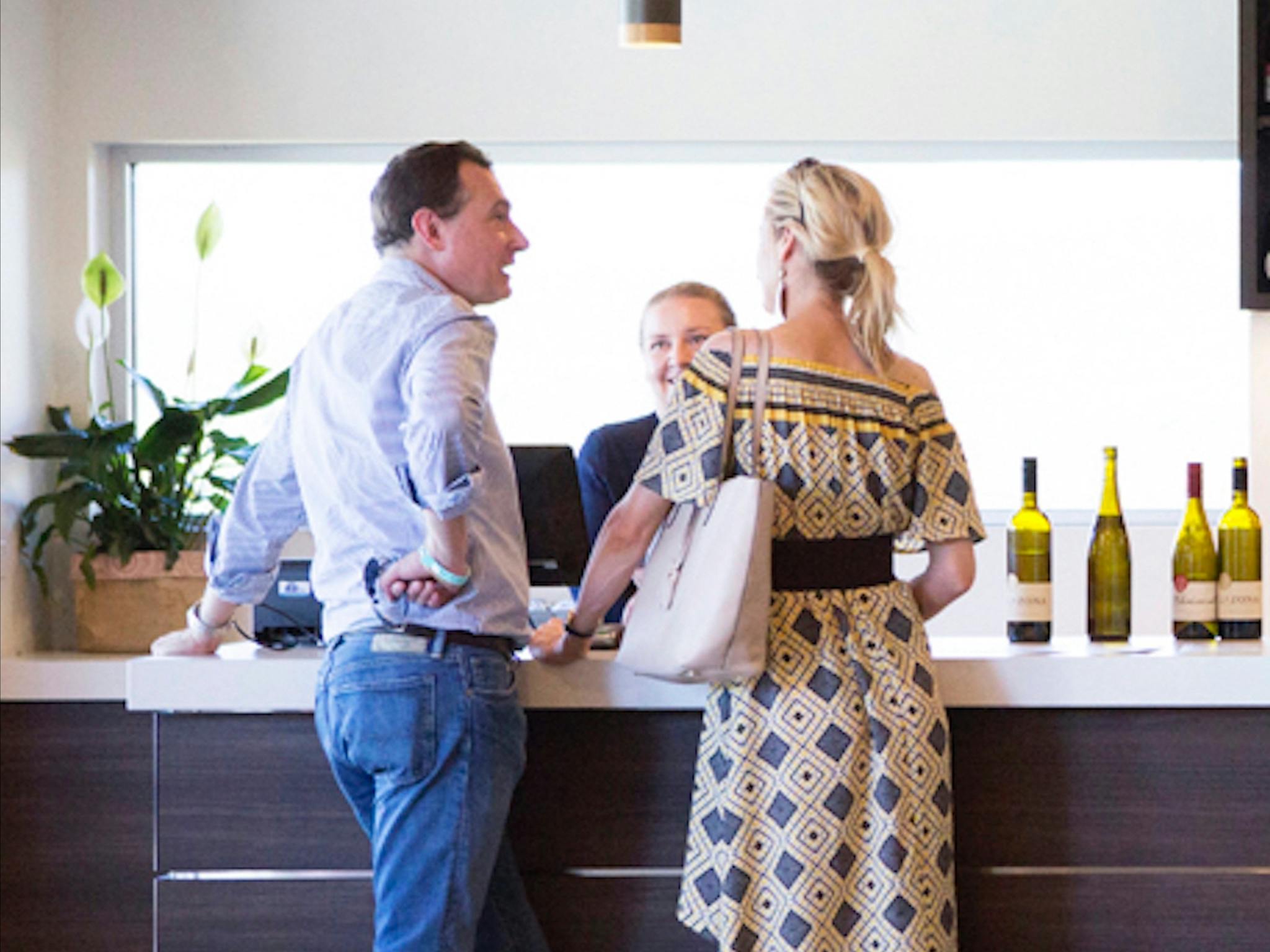 Enjoy a private tasting at Cellar Door, just a few minutes stroll away