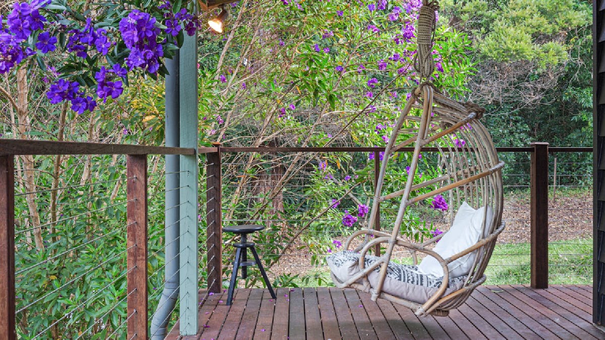 Balcony with swing