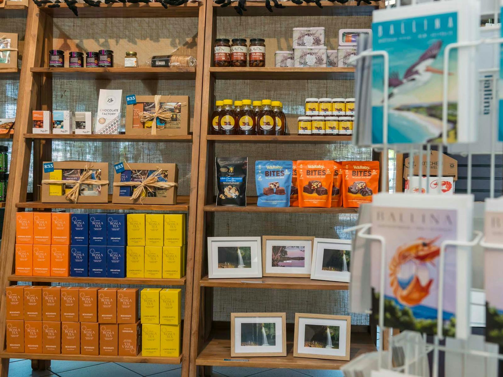 Local produce and cards available for purchase at the centre