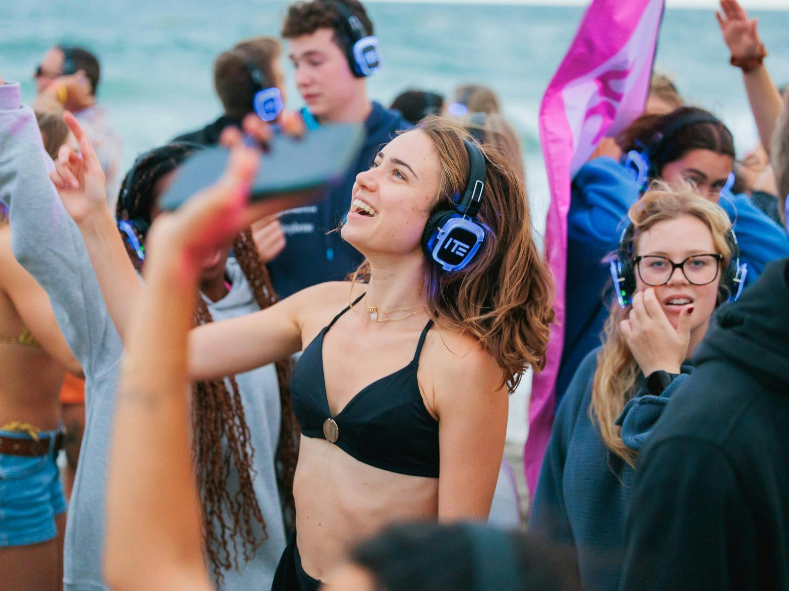 A sunrise silent disco. Dawnbreak