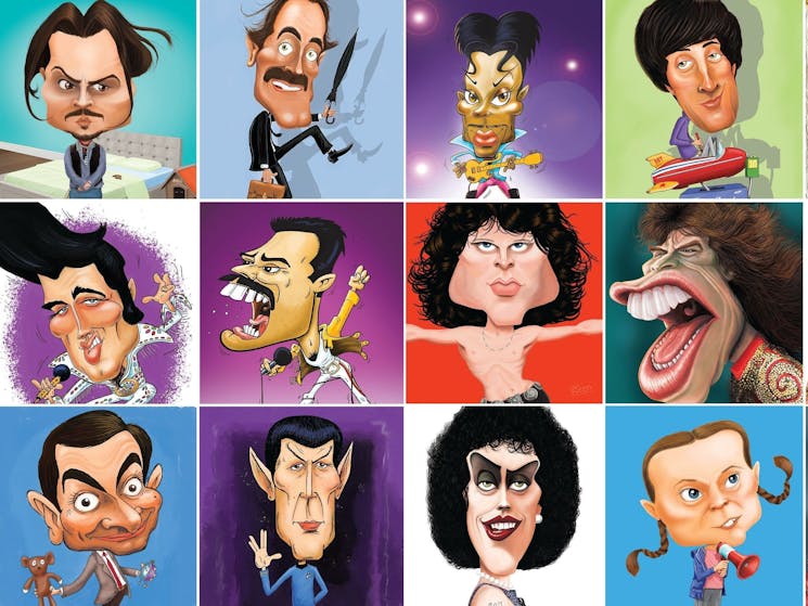 Famous Faces Caricature Collection' By Darren Green - Grenfell |  