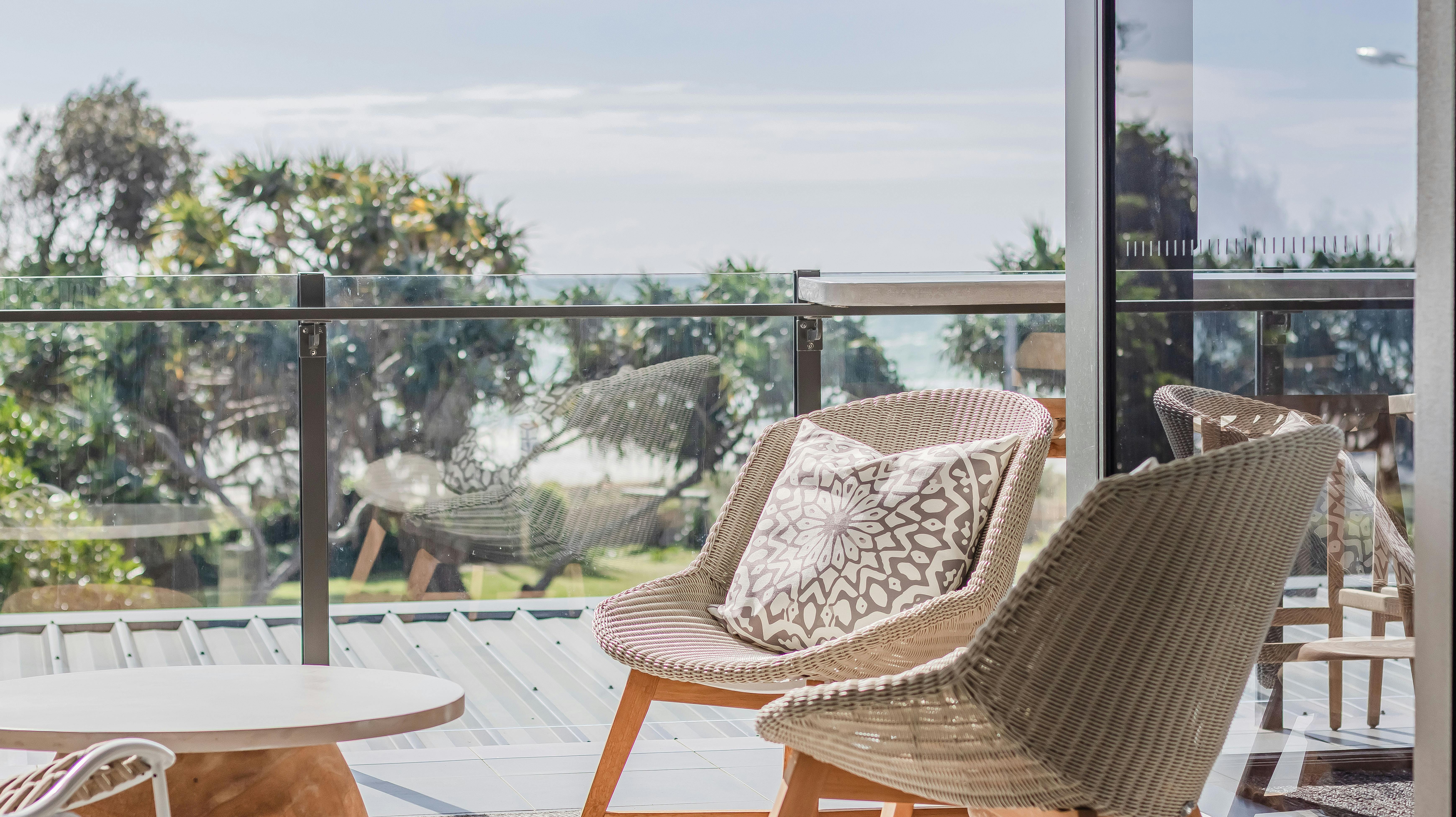 Beautiful Balcony with Ocean View- Beachfront Apartment