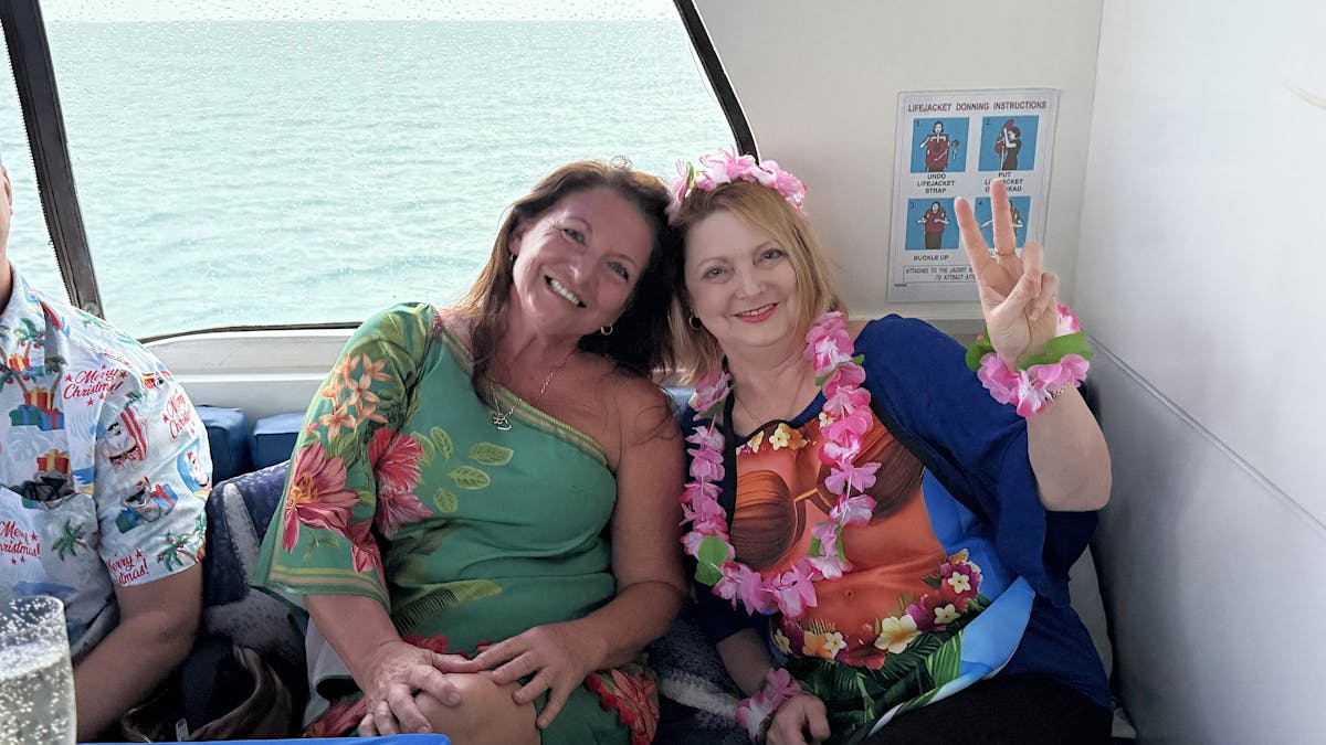 ladies smiling and enjoying the party vibe