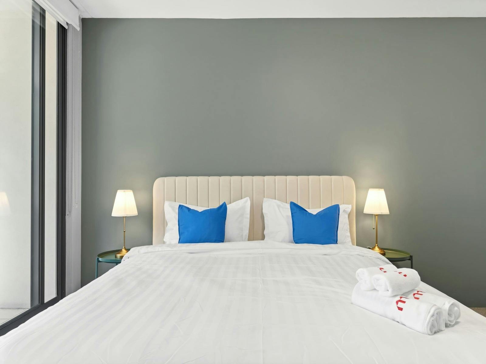 Cozy bedroom with modern styling