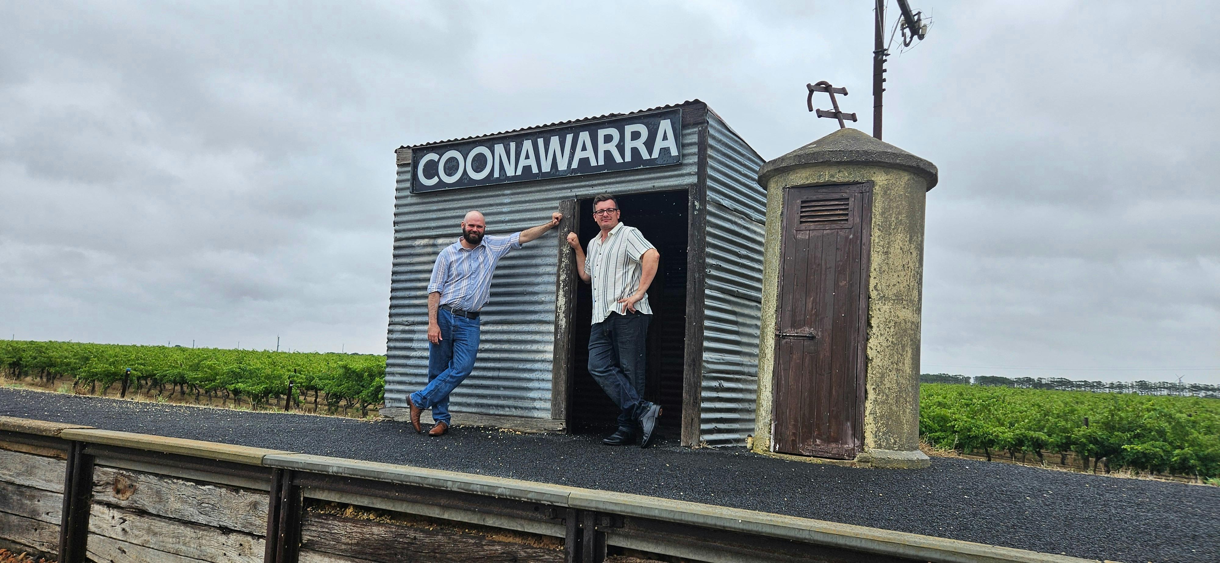 Guests on a private Coonawarra tour at the historic Railway Siding