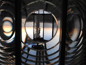 Looking at the globe through the bullseye