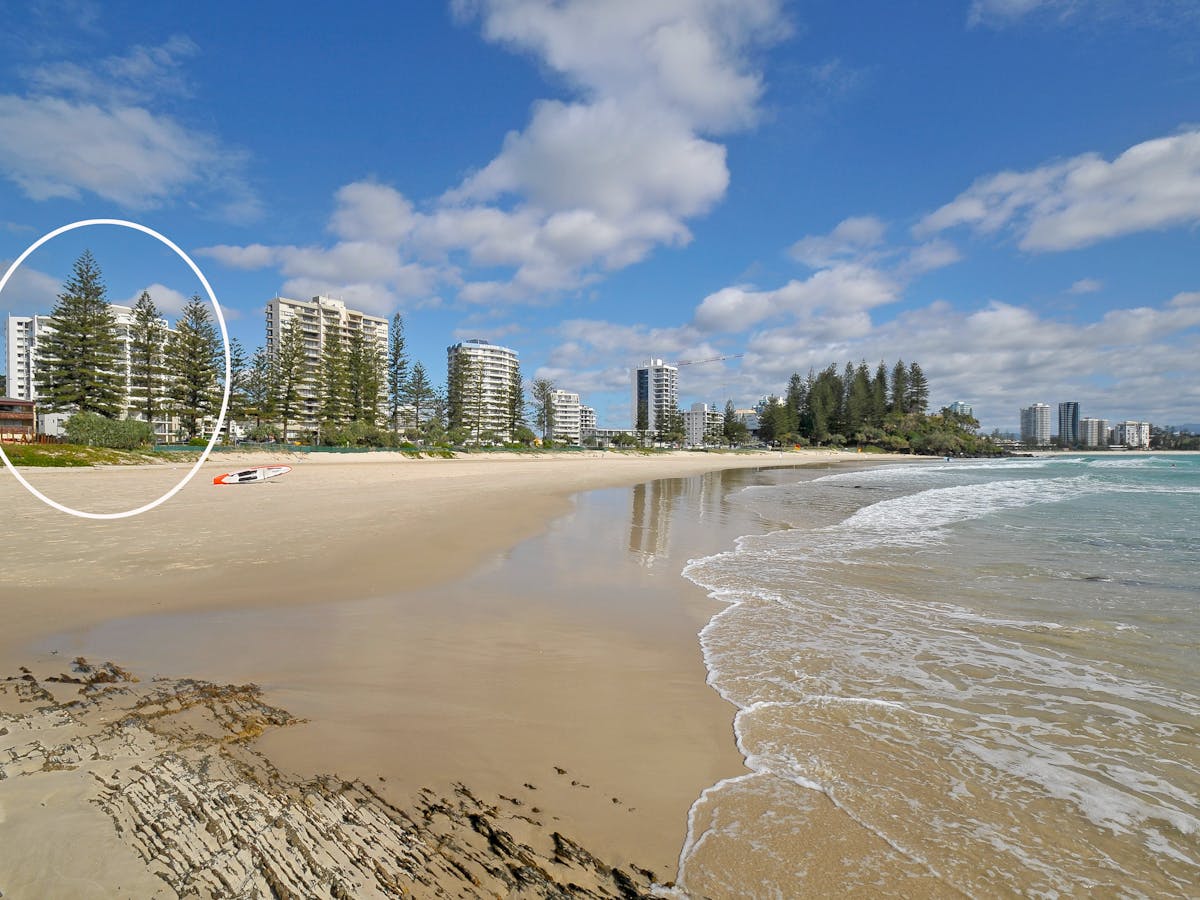 View of the building showing Rainbow Bay Beach View of the building showing Rainbow Bay Beach