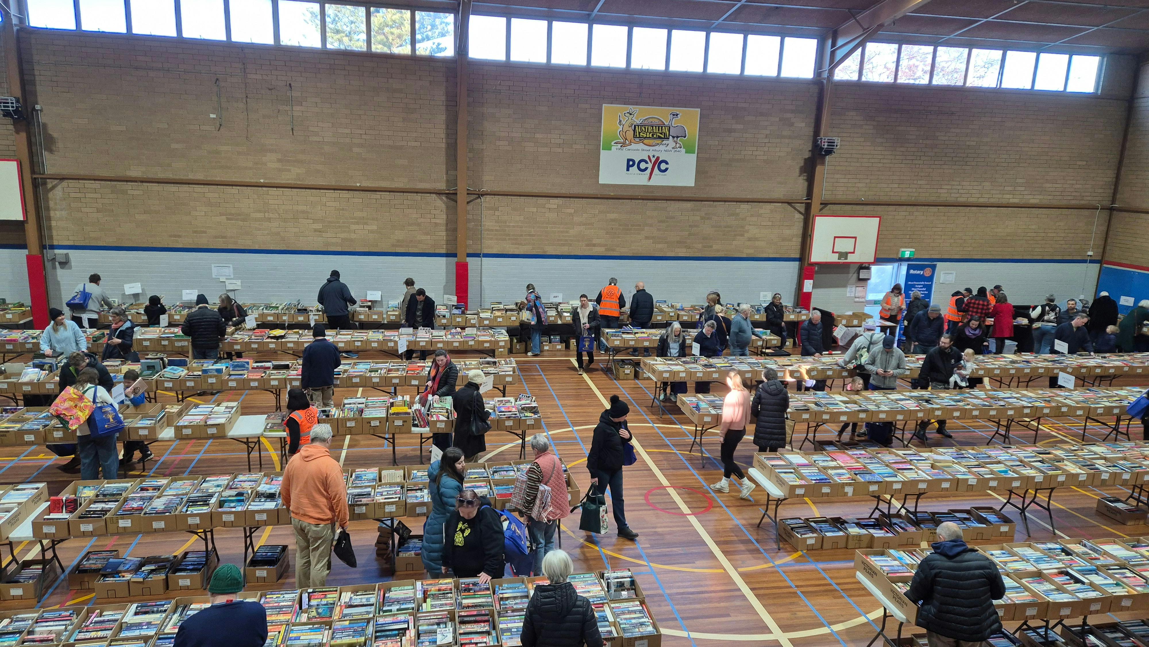overhead view 2025 book fair