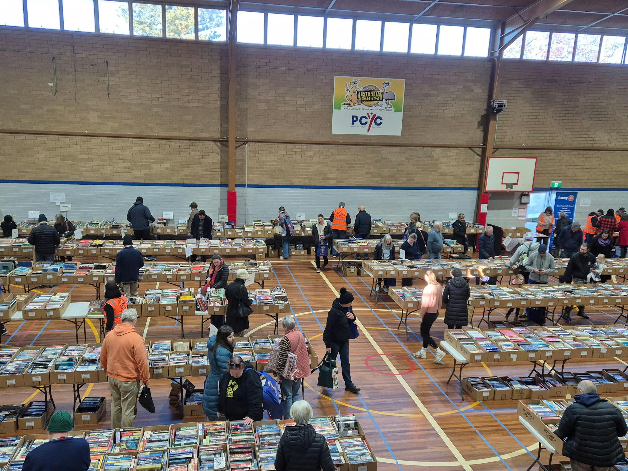overhead view 2025 book fair