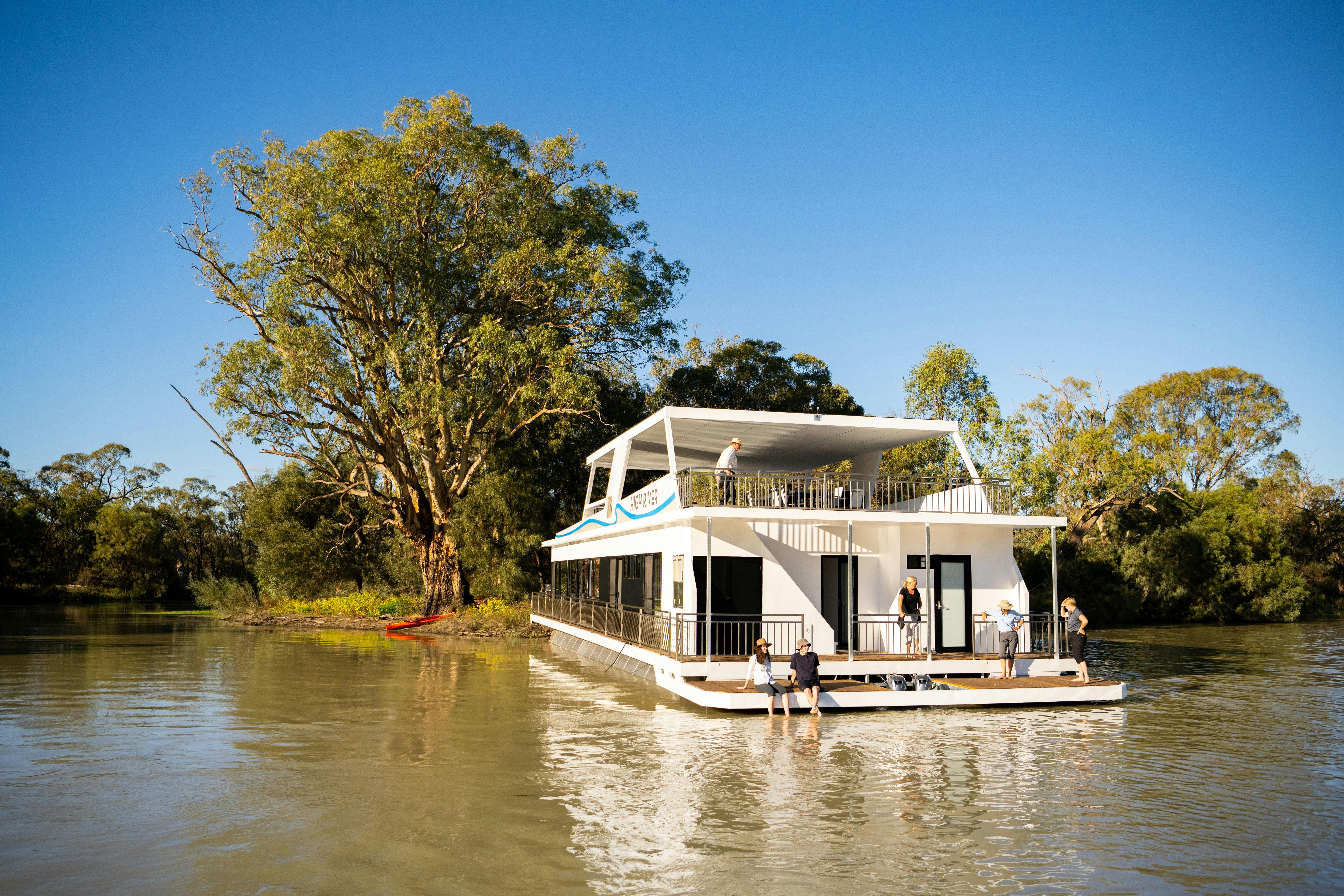 Relaxing on the houseboat Murray River
