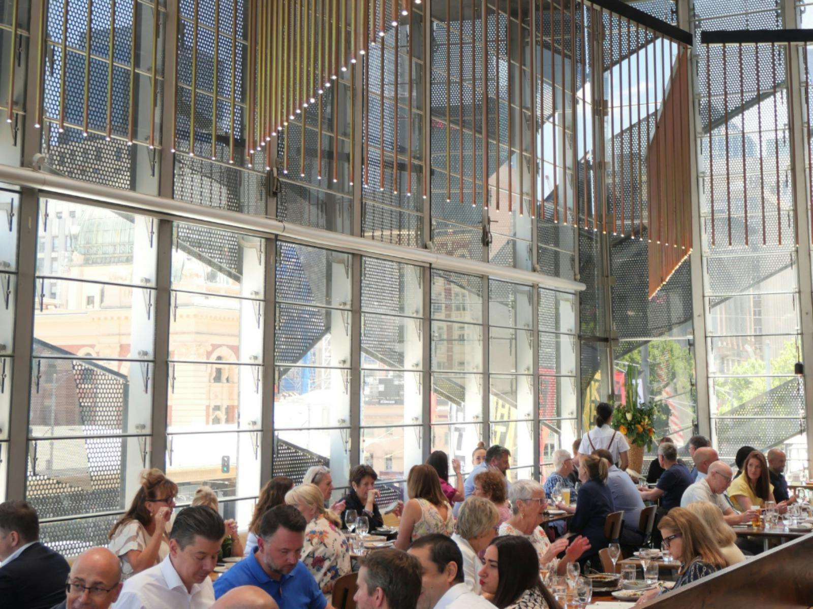 Taxi Kitchen Main Dining Room Overlooking Flinders Street Station