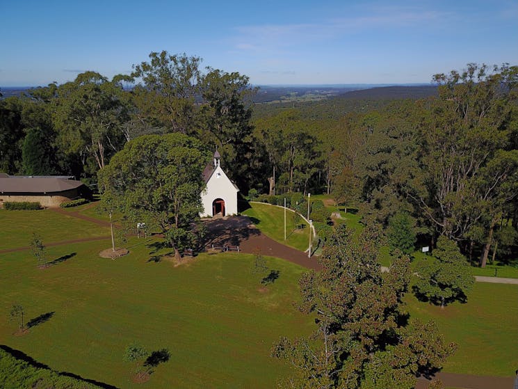 Aerial photo of the Shrine and Property