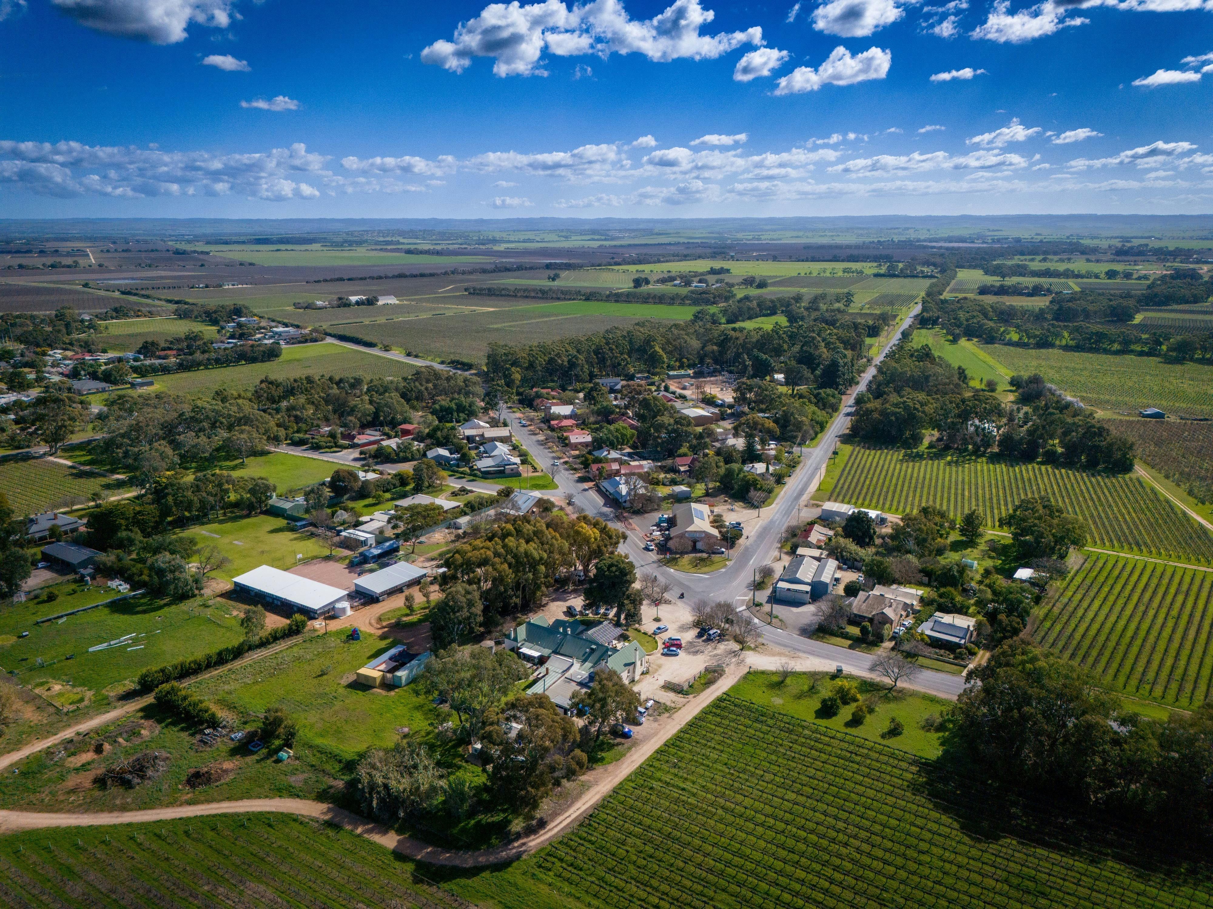 Aerial view of Langhorne Creek