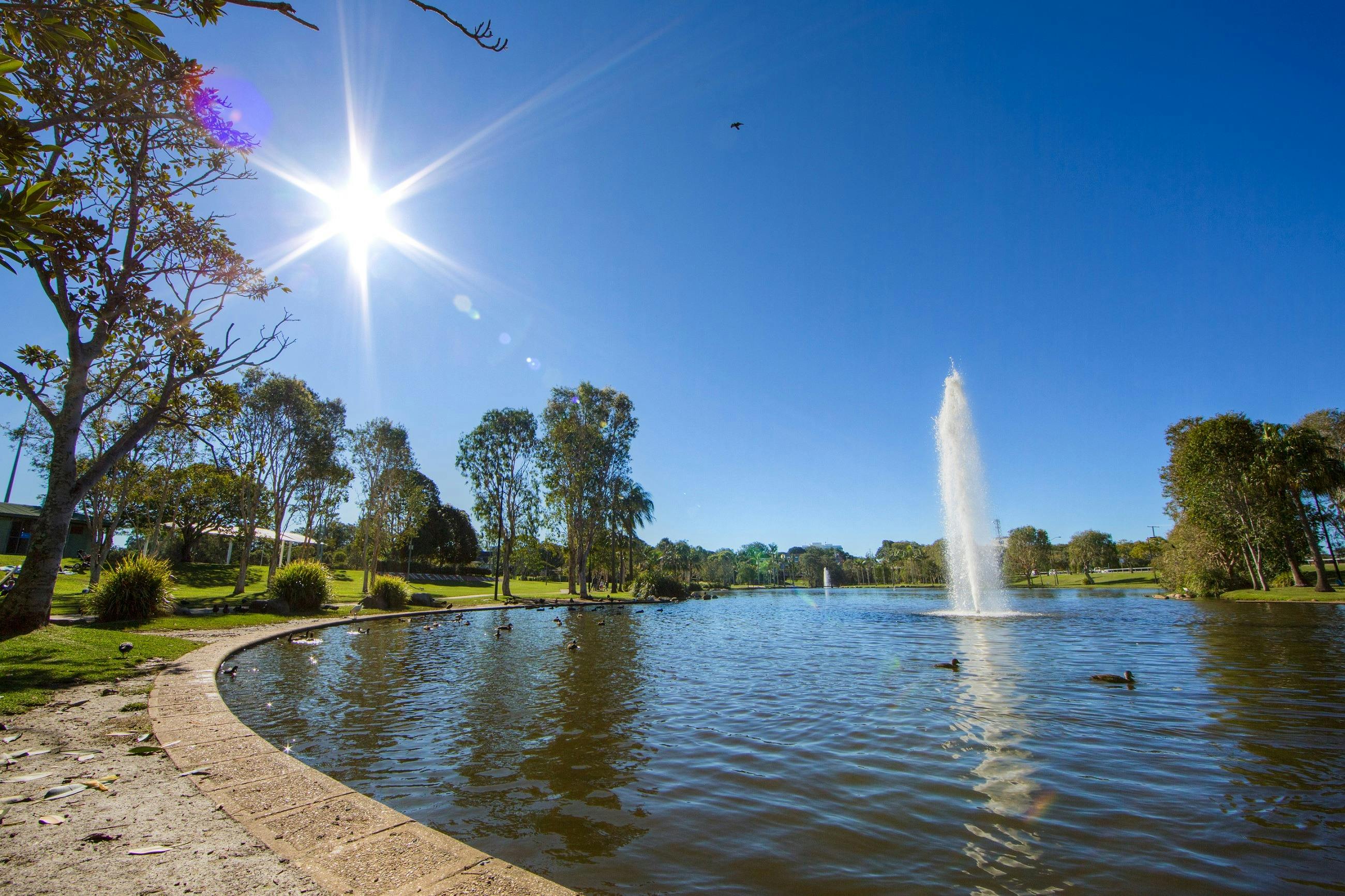 Centenary Lakes water feature, Caboolture