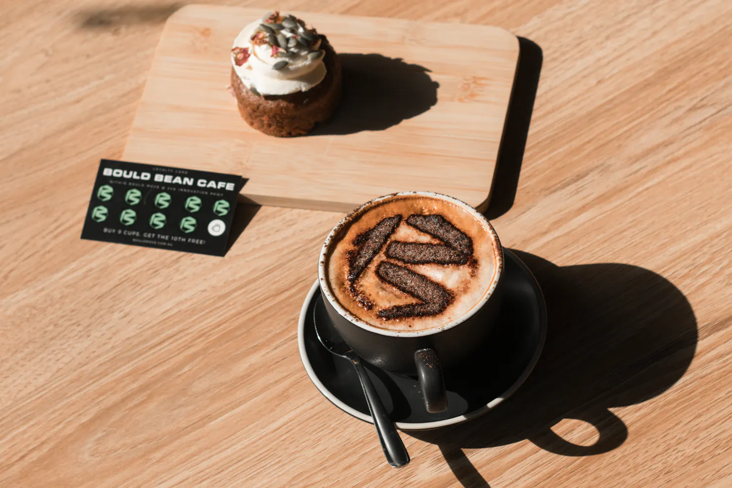 Bould Move - Bould Bean coffee with cake and loyalty card