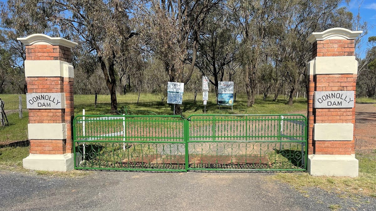 Historic gates at Connolly Dam