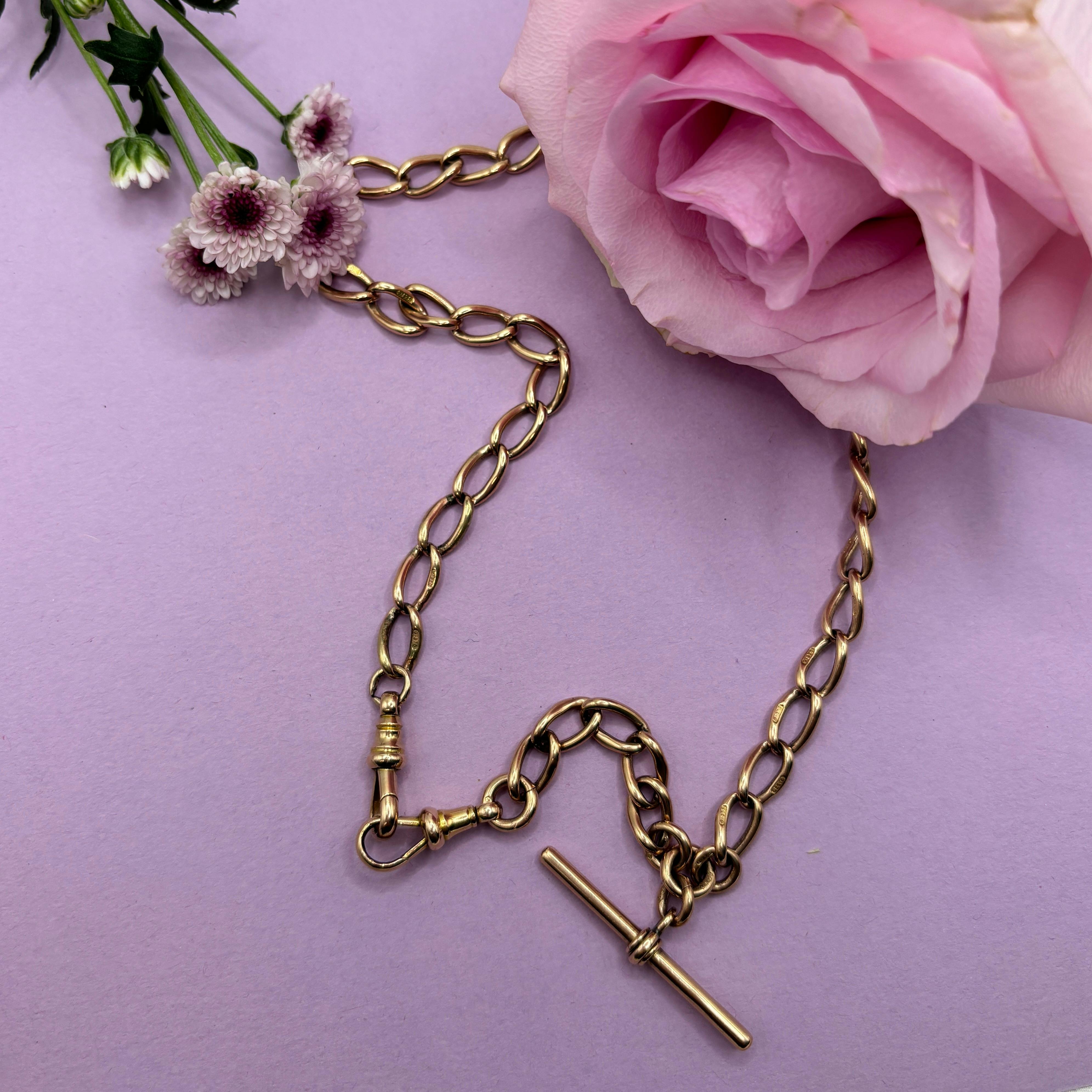 Gold Vintage Chain with a T-bar