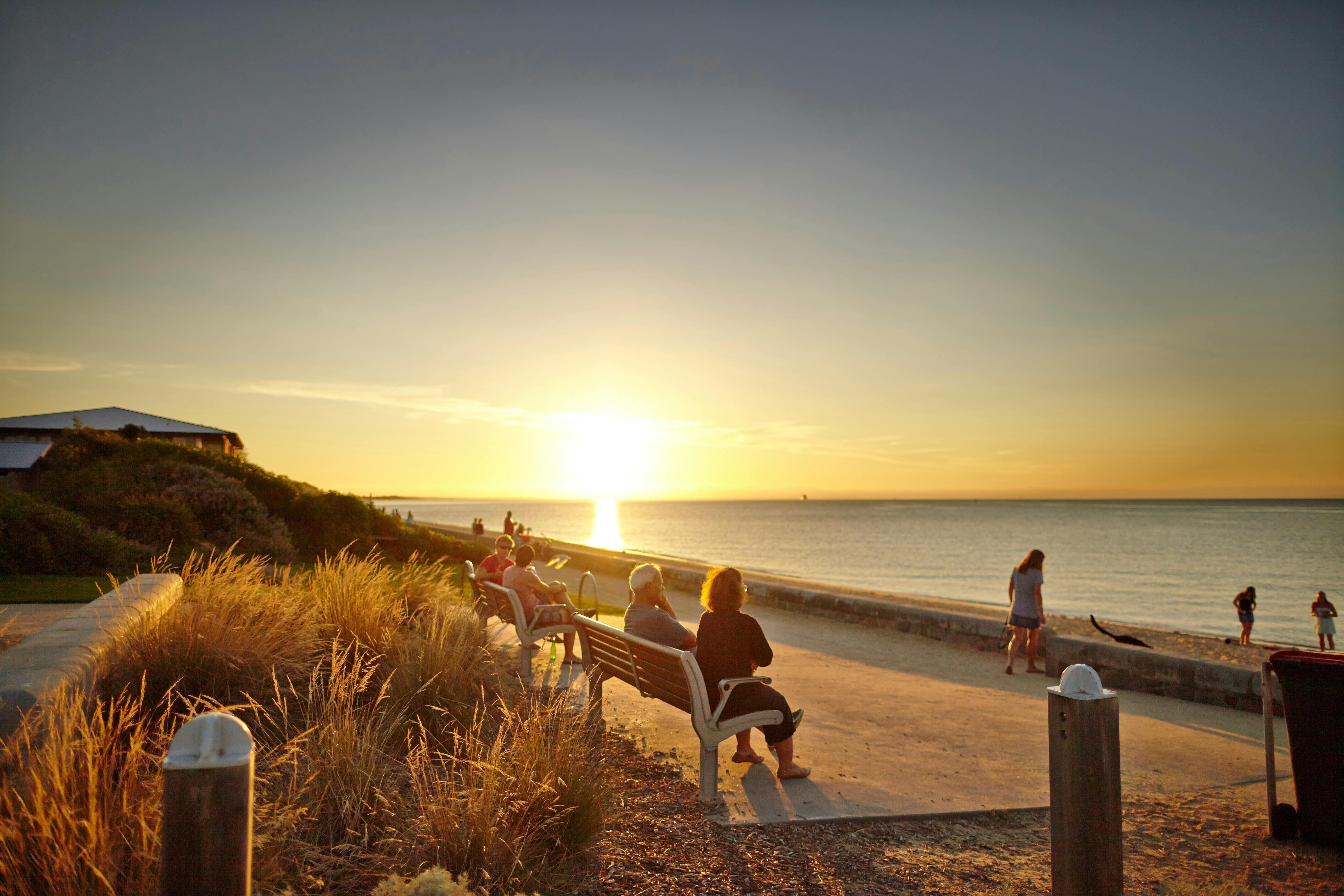 Mornington beach sunset