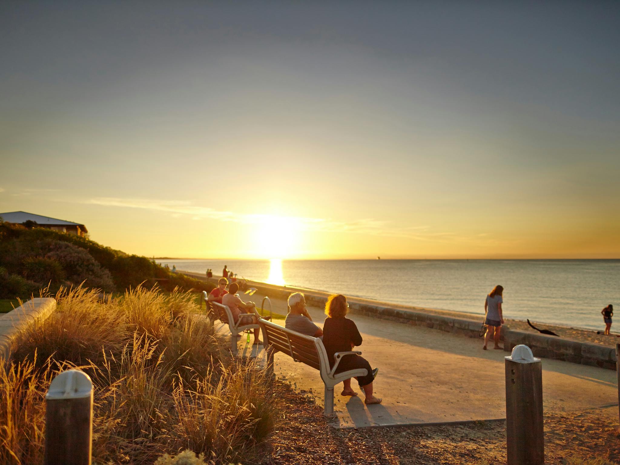 Mornington beach sunset