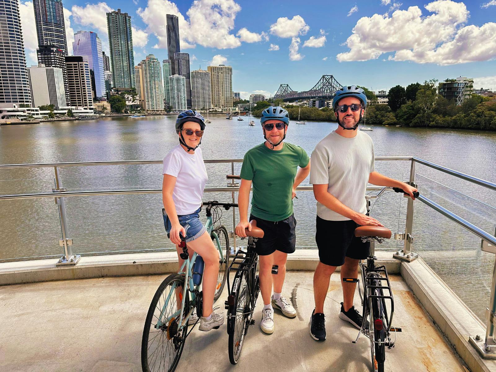 Cross over two bridges on the ride