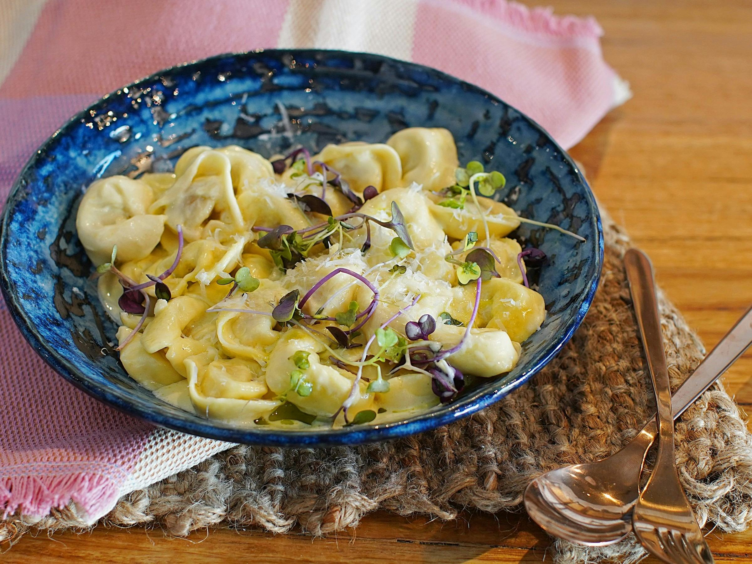 Bowl of fresh handmade pasta from the Pasta, Noodle and Dumpling workshop