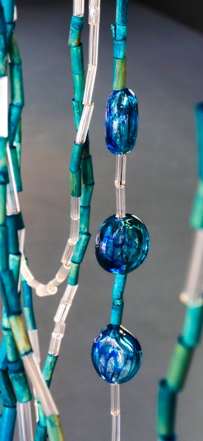 Detail of Maree Clark Necklace showing beads