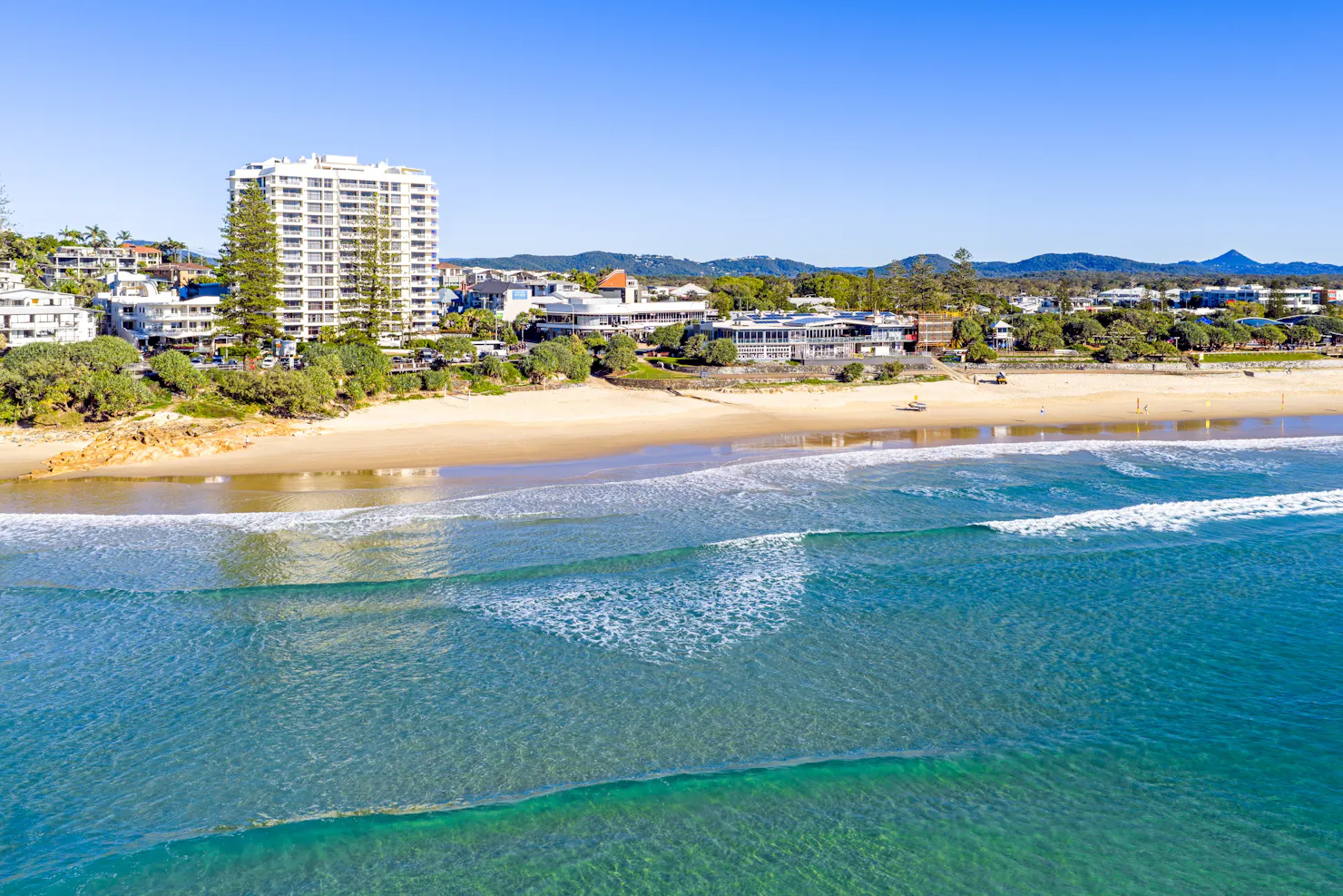 Ocean in front of Coolum Beach Resort