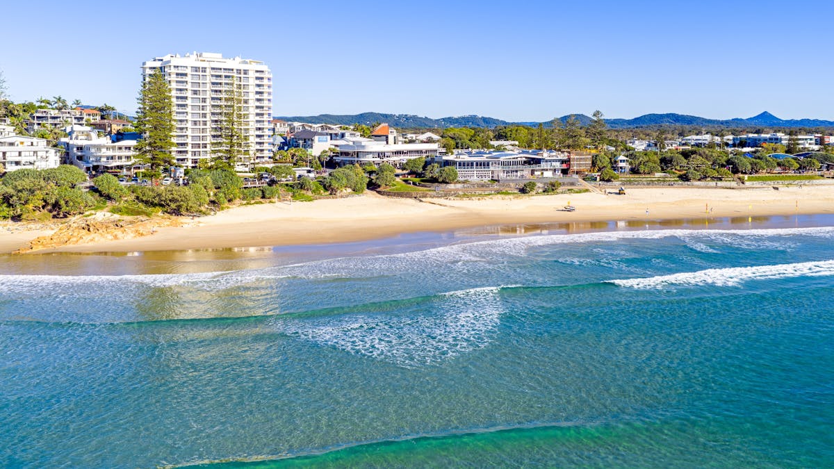Ocean in front of Coolum Beach Resort