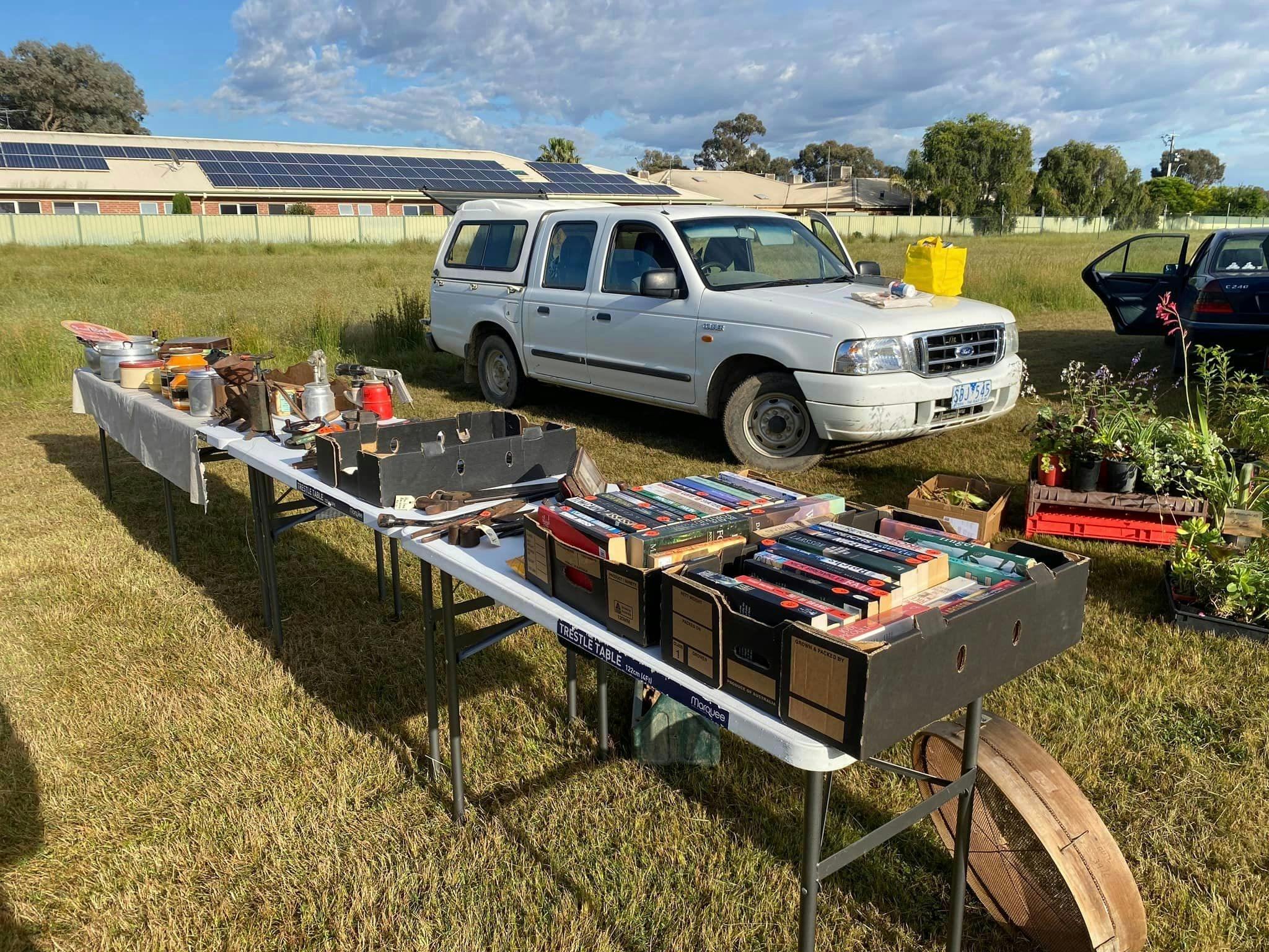 Trash & Treasure recycled items including secondhand books