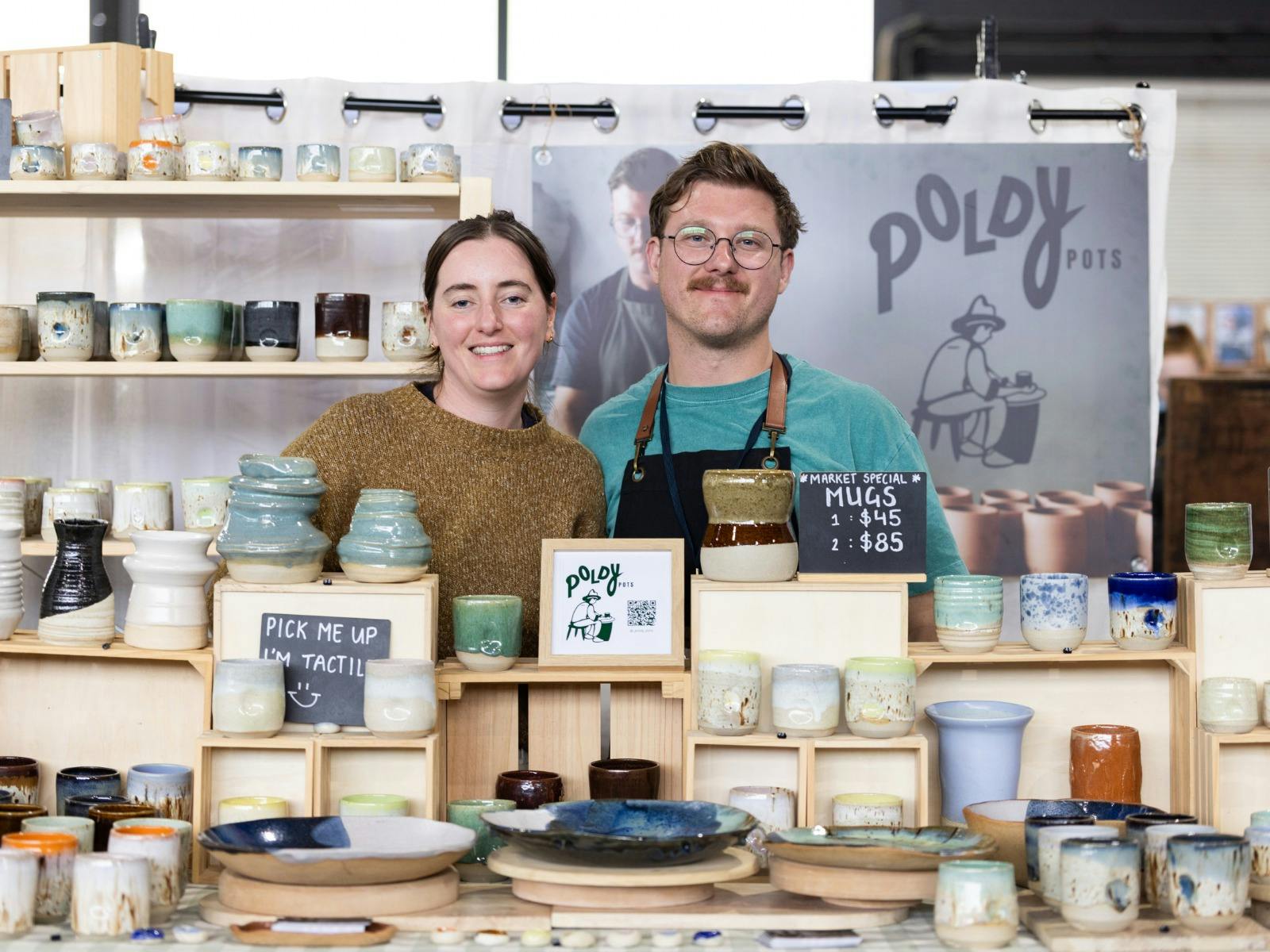 Poldy Pots Ceramics stall
