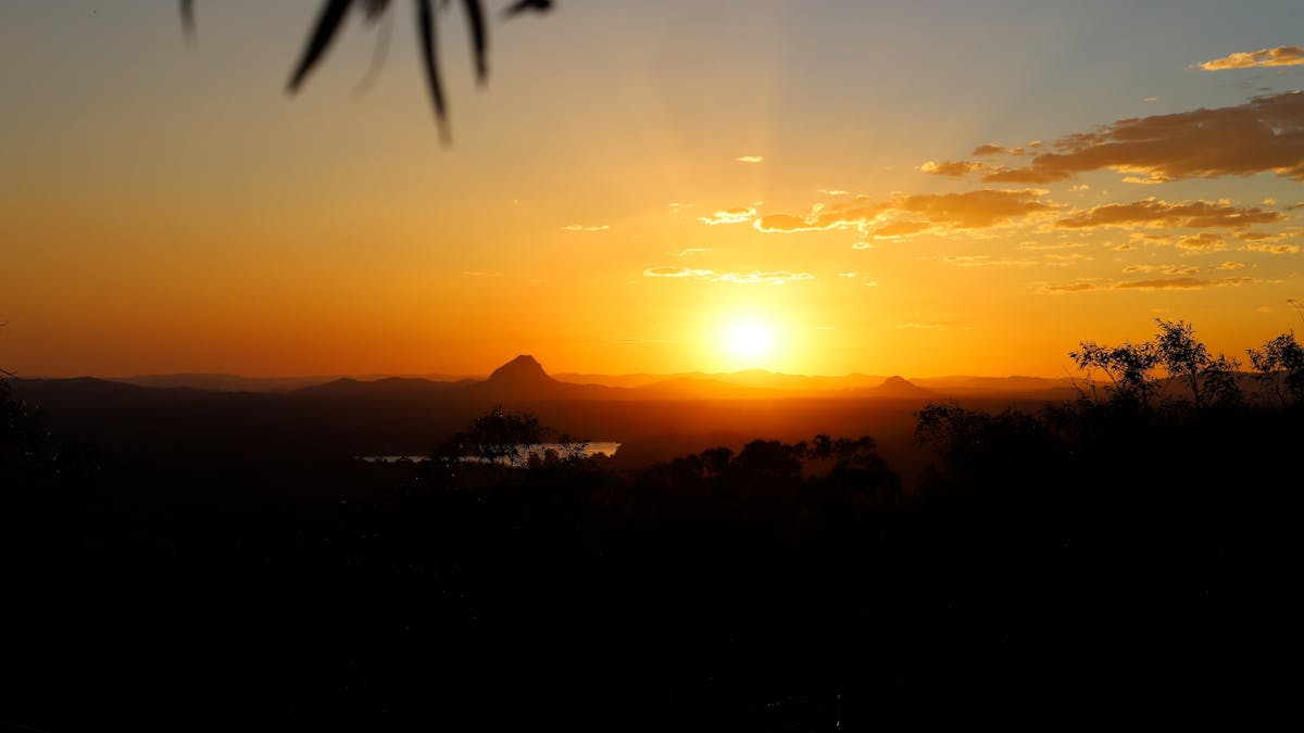 Beautiful sunset at Mt Tinbeerwah
