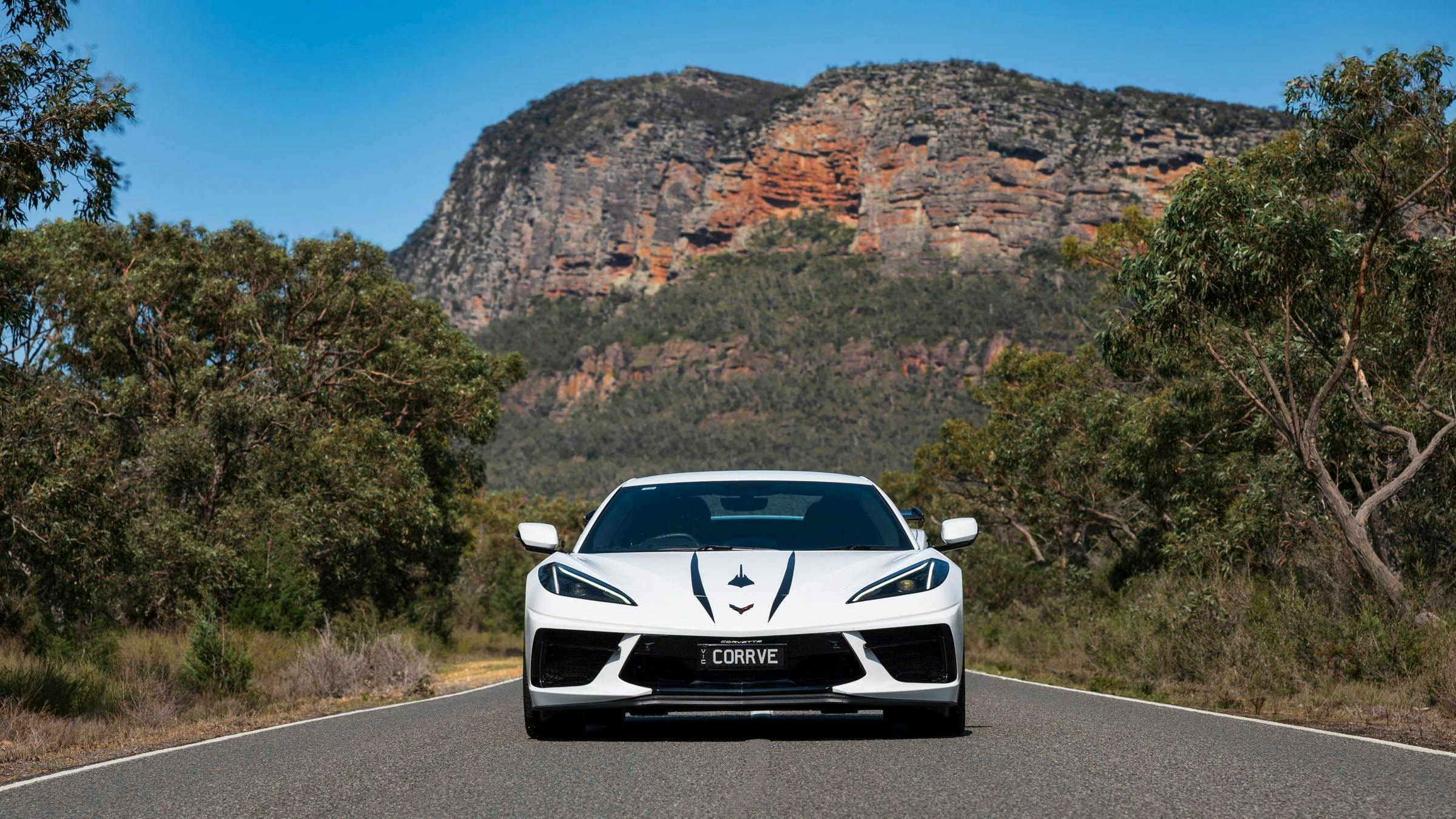 Corvette with Grampians in the background