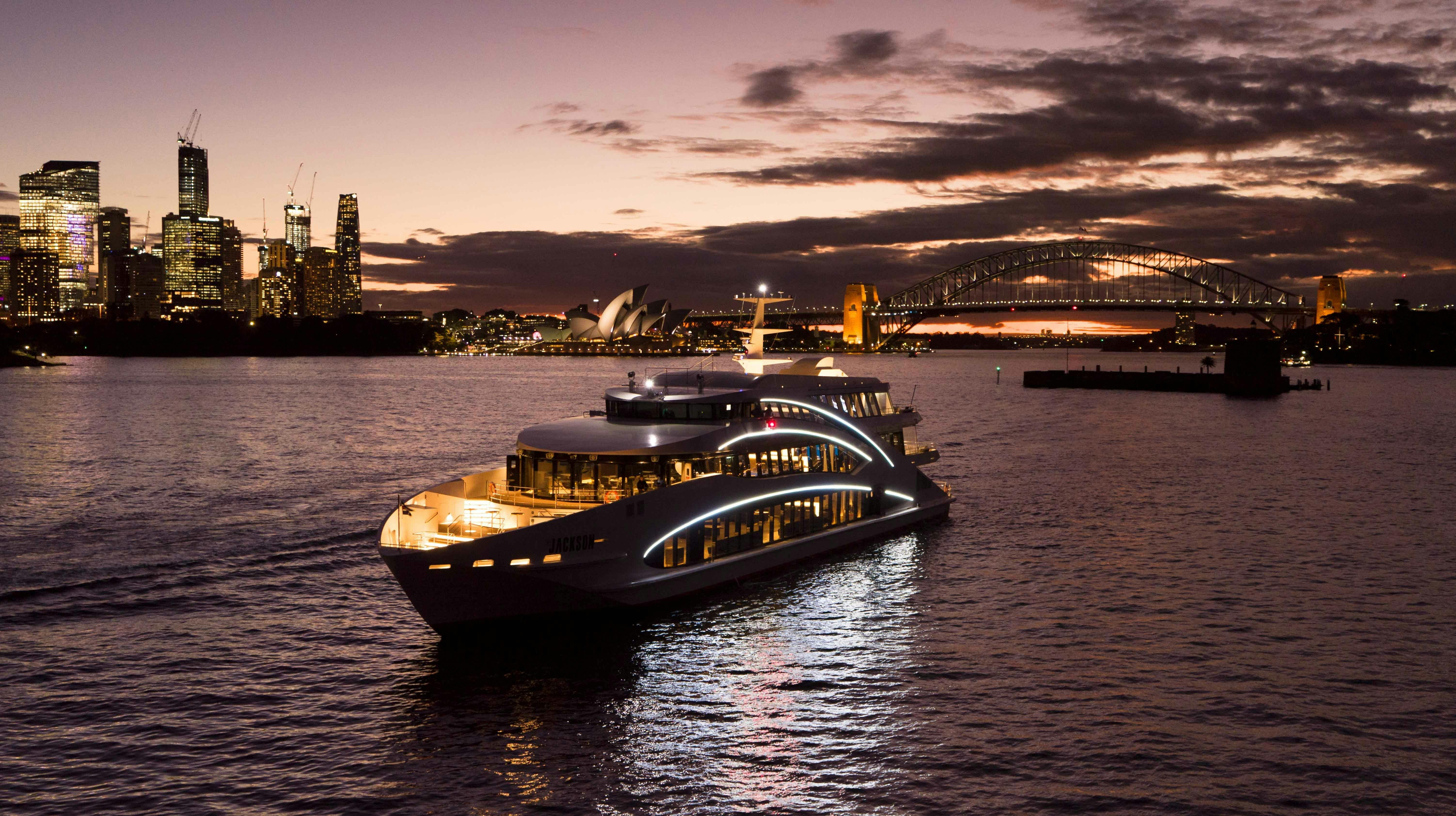 The Jackson at night on Sydney Harbour