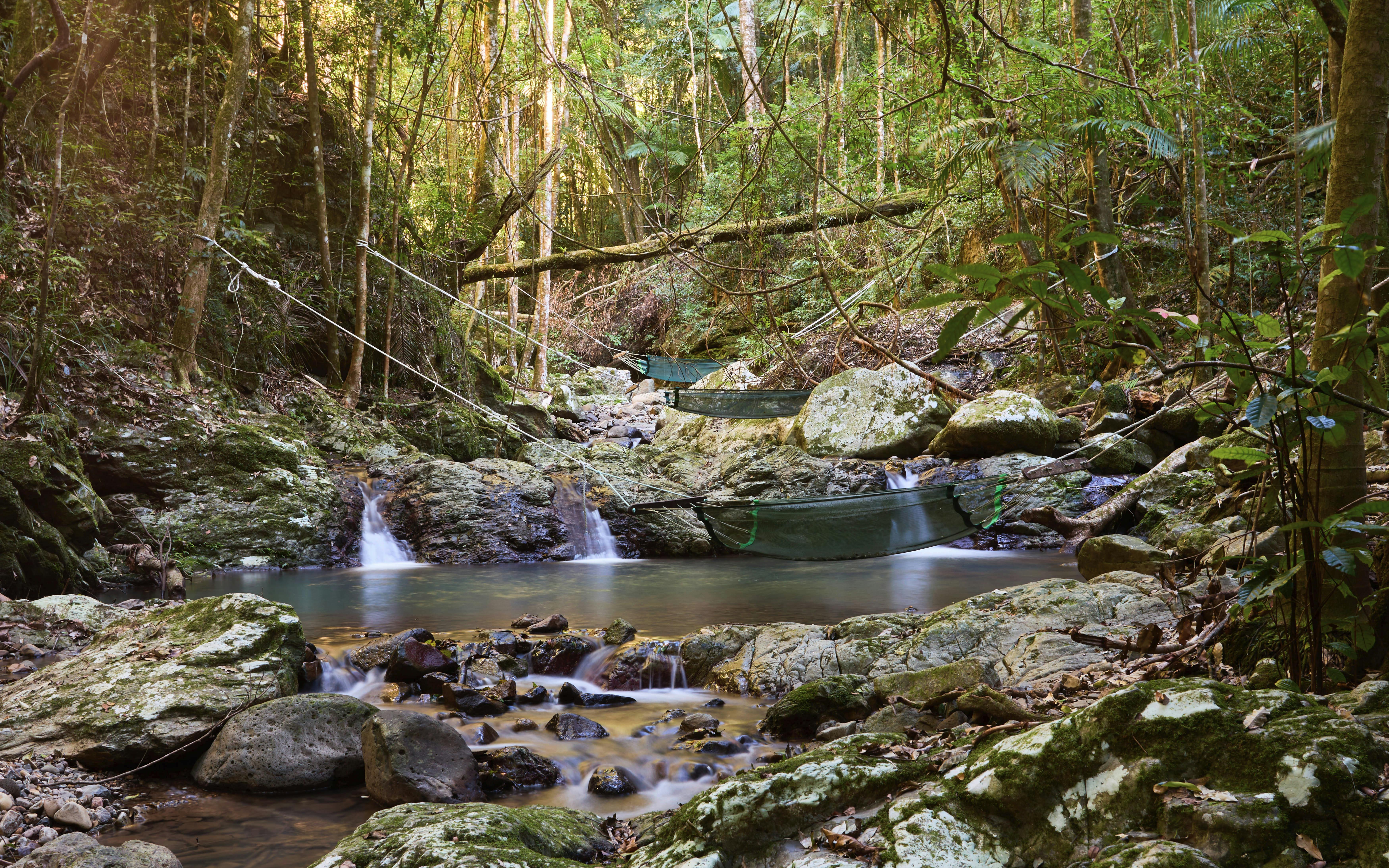 마법 같은 열대우림 바위 웅덩이, 8km의 산책로 반짝이는 개울