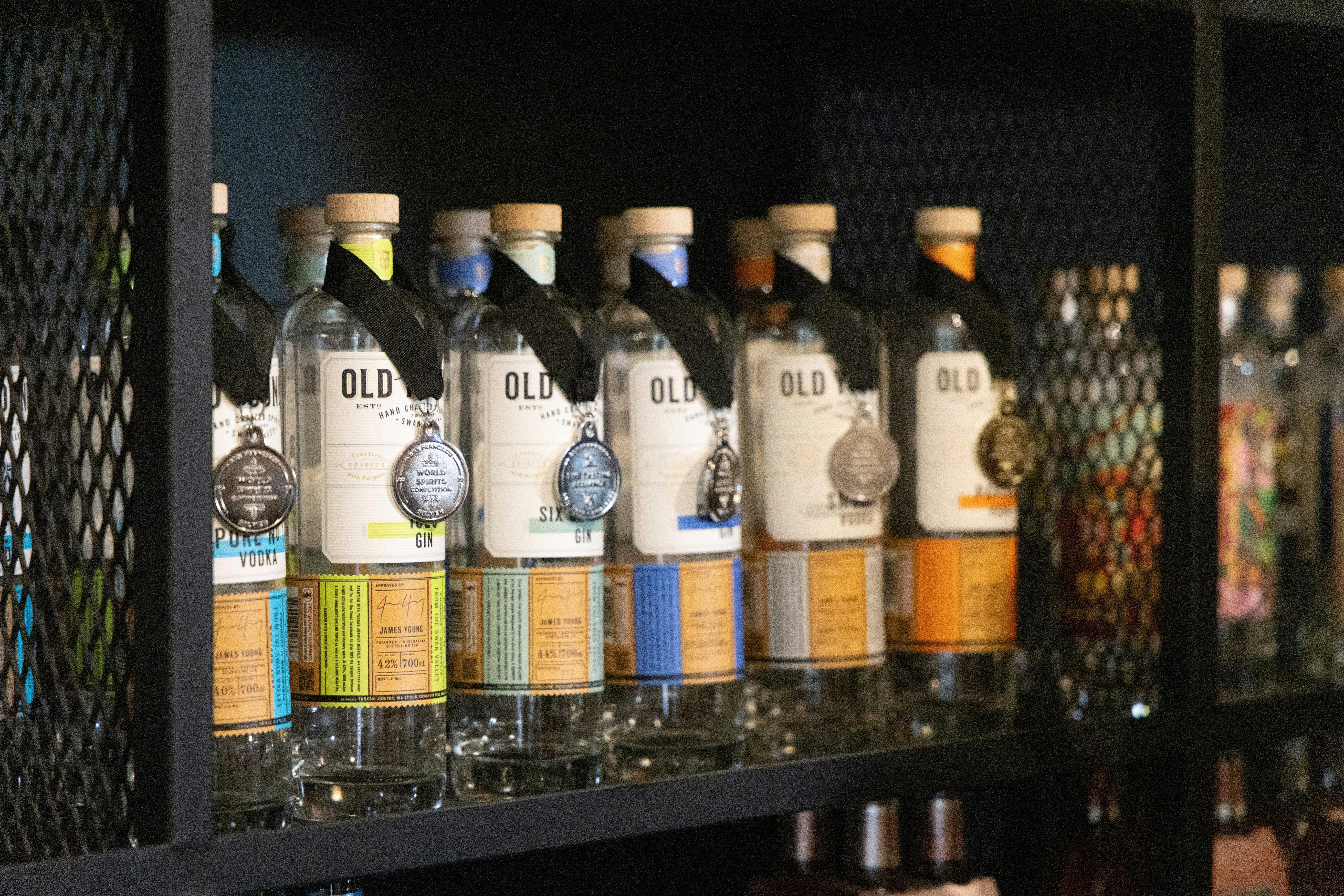 Award-winning Old Young's Gin and Vodka