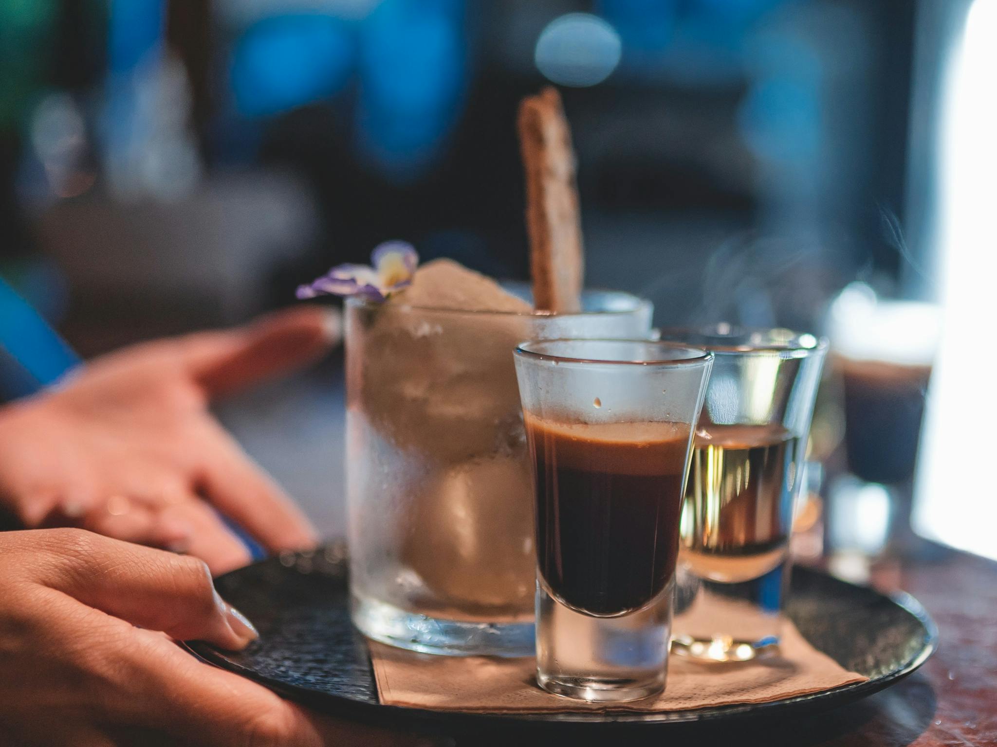 A divine mix of vanilla bean ice cream, espresso and Frangelico, served with a housemade biscotti