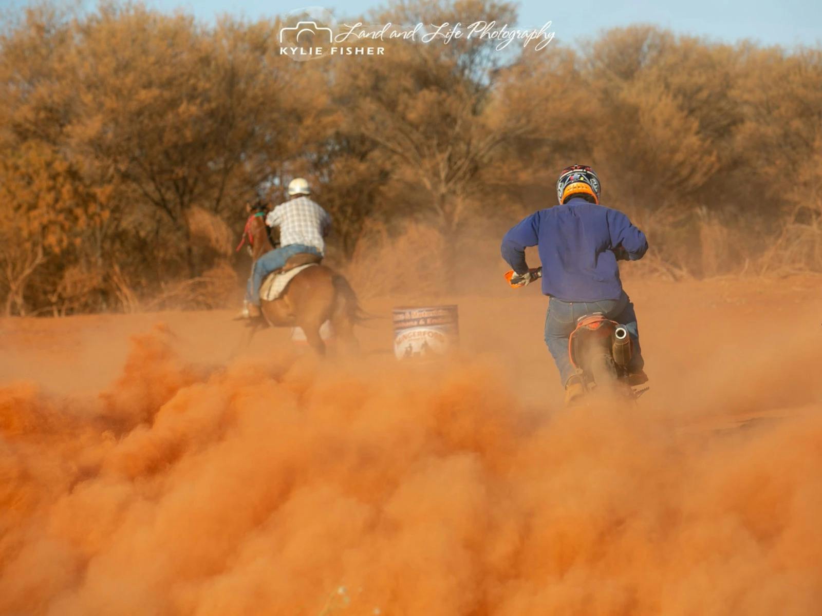 Ol’ Mac’s Double Barrel Showdown - Horse verses Motorbike Ol’ Mac’s Double Barrel Showdown - Horse verses Motorbike